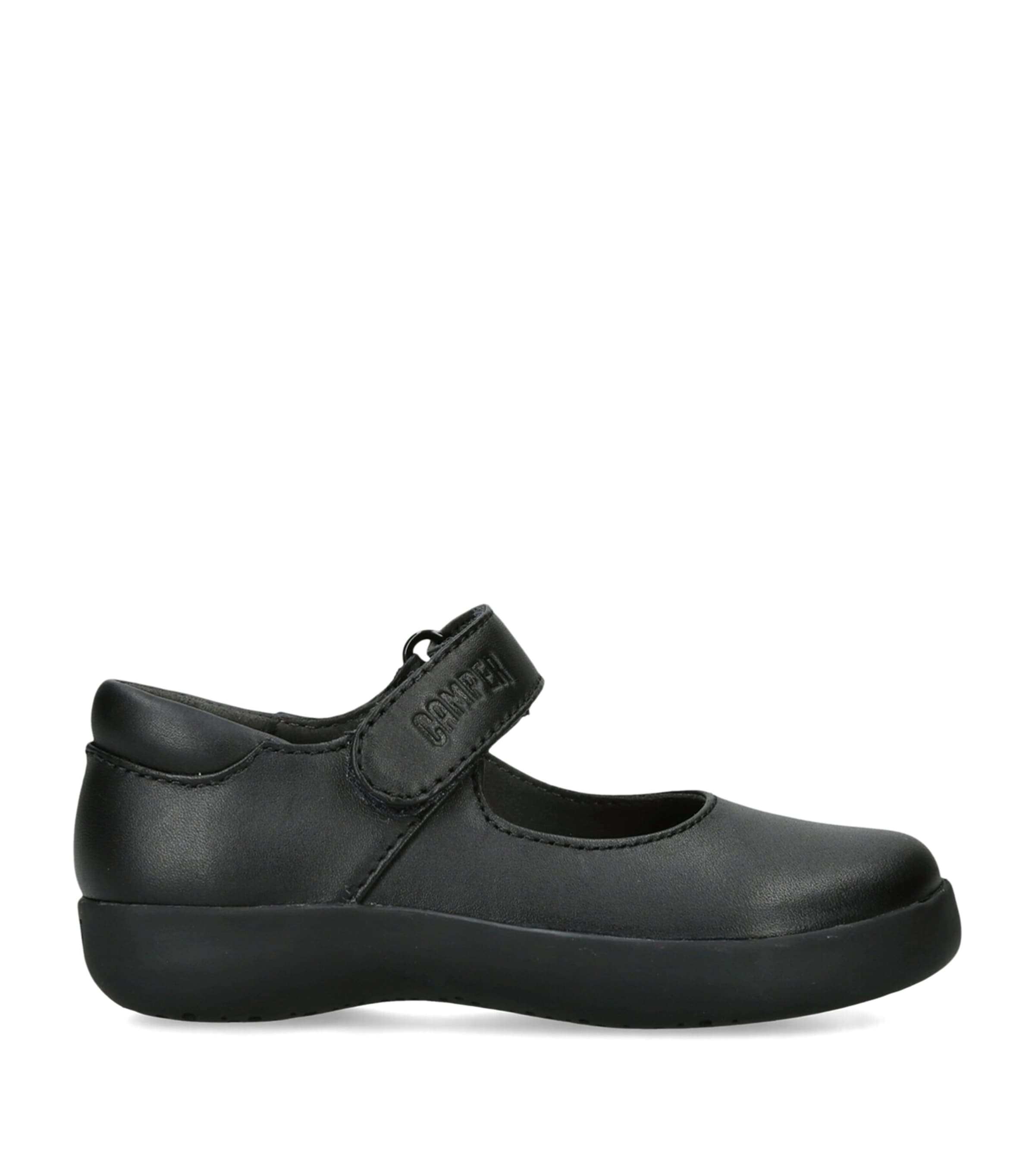 Camper Leather Spiral Comet Mary Janes Black