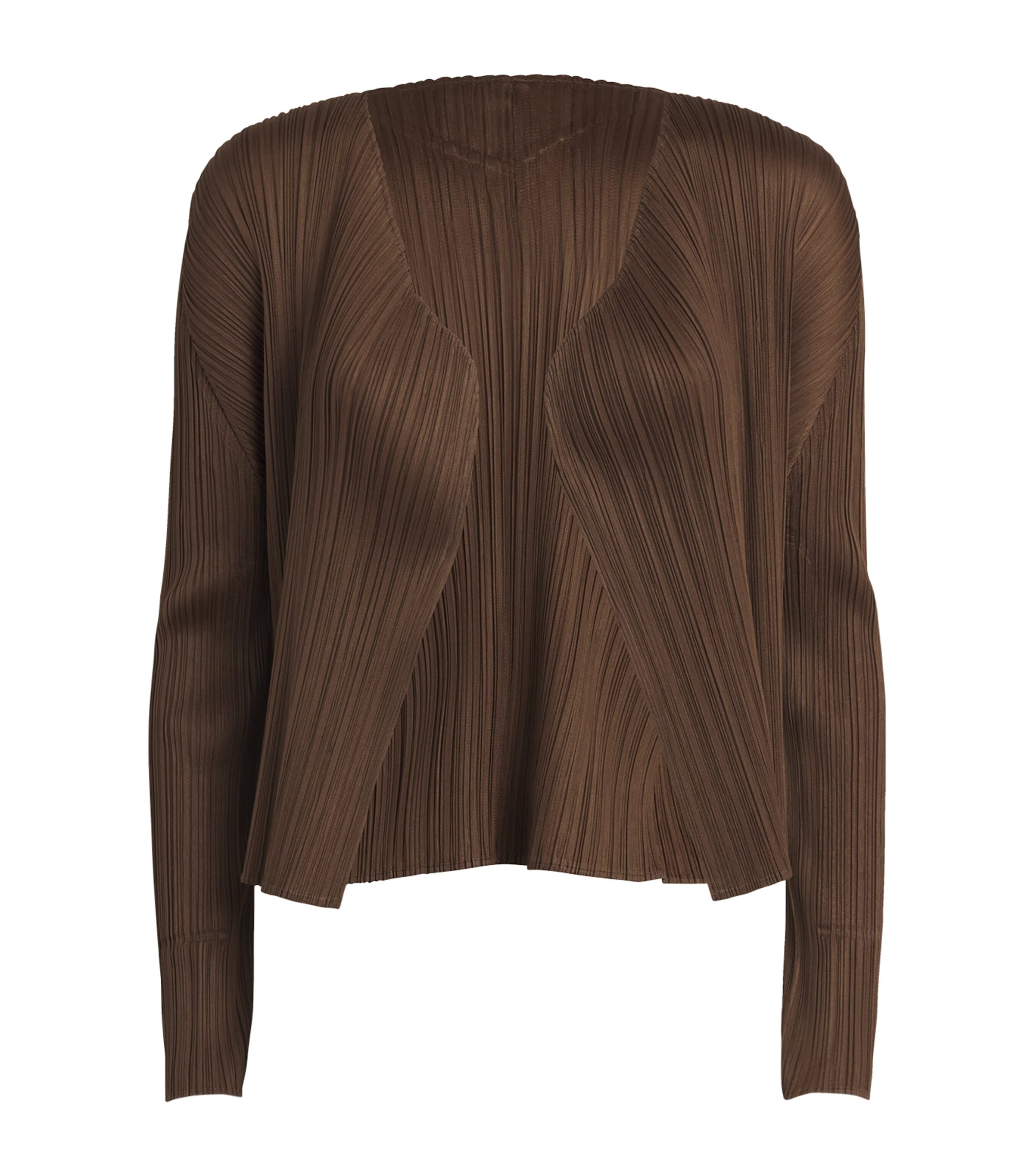 Pleats Please Issey Miyake Brown Monthly Colors March Cardigan