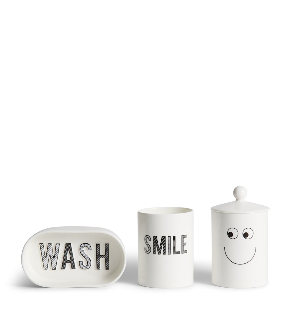 Bone China Eyes Bathroom Set