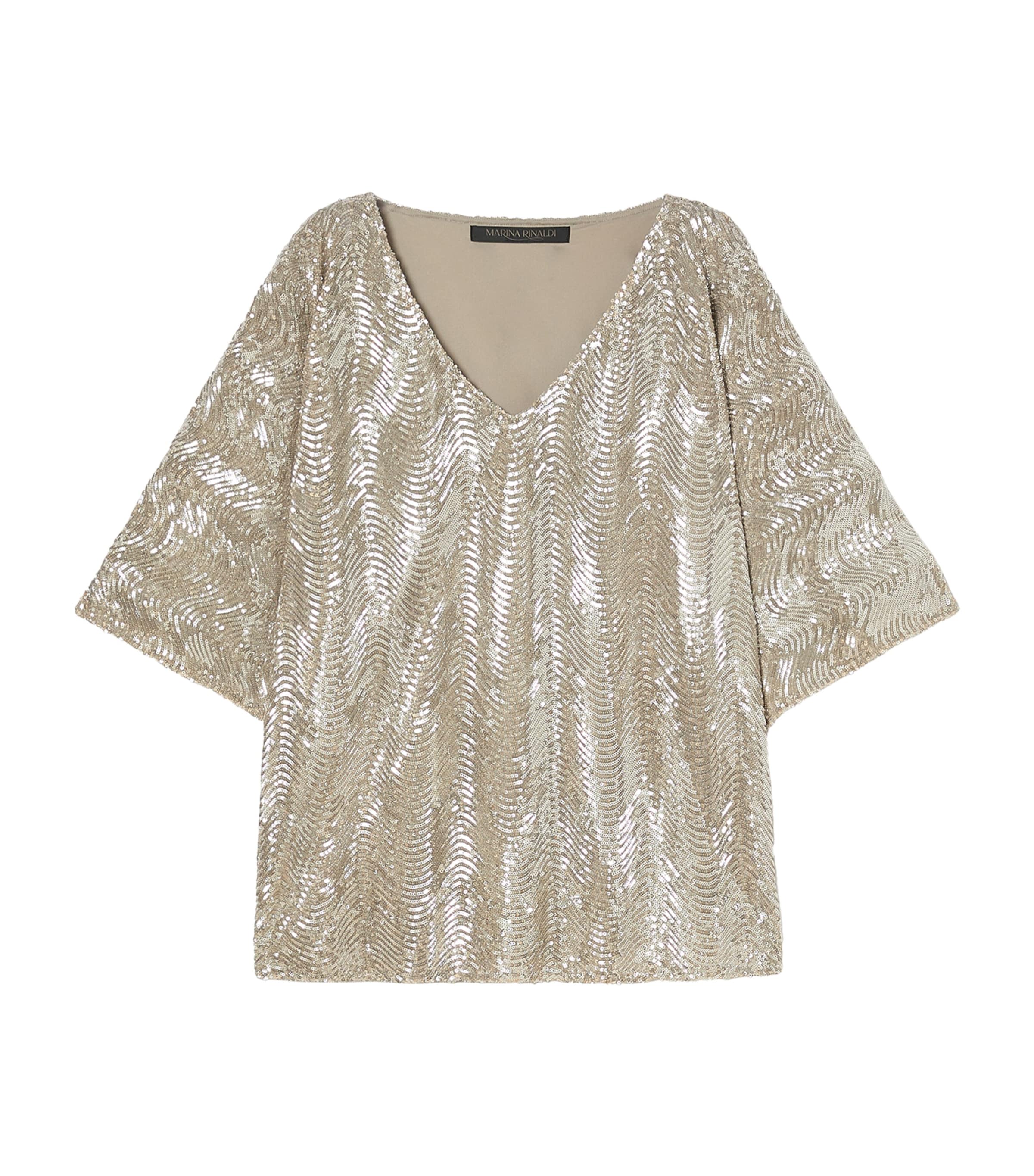 Sequin-Embellished Torbole Blouse