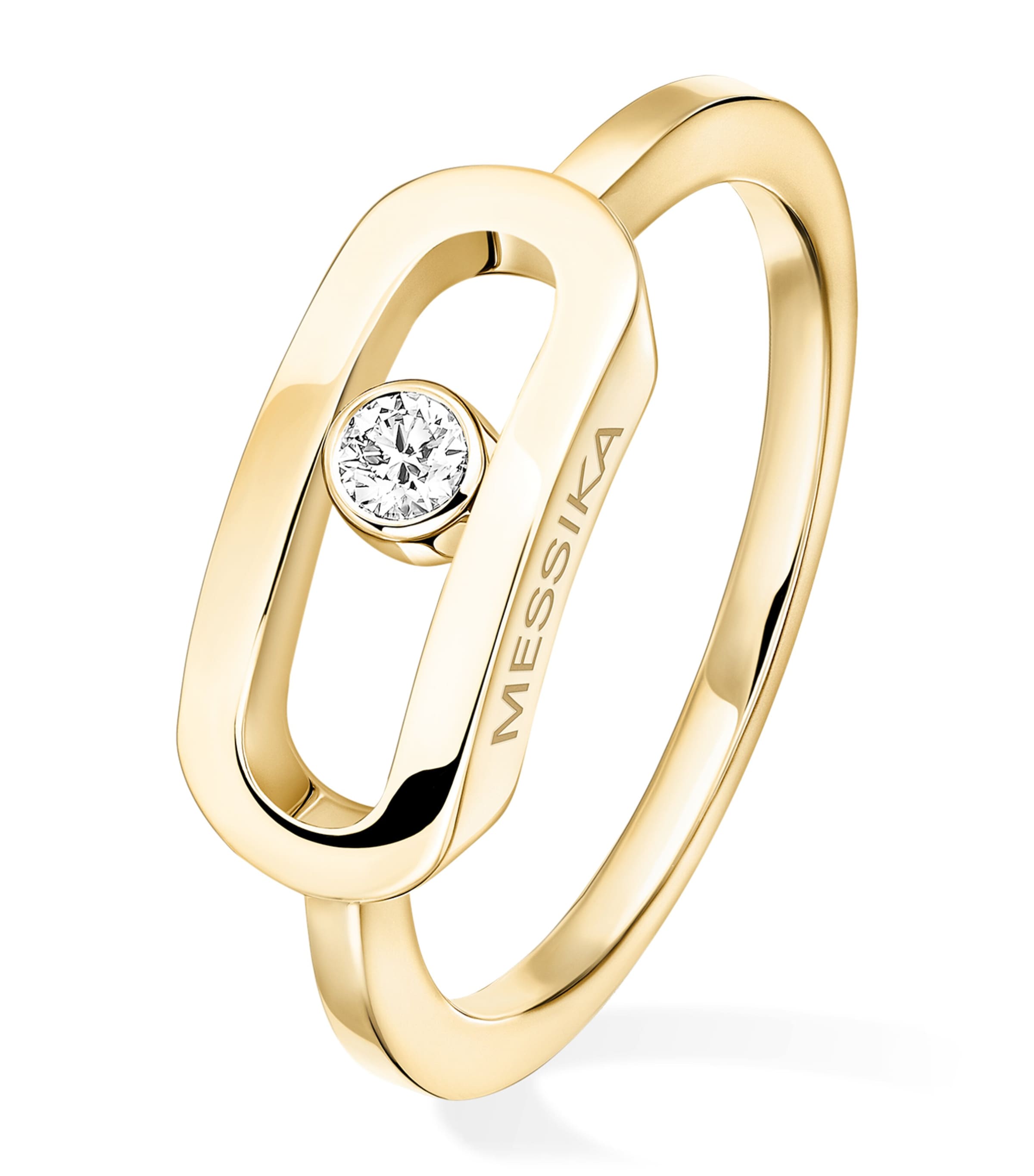 Move Uno Yellow Gold and Diamond Ring (0.06 ct)