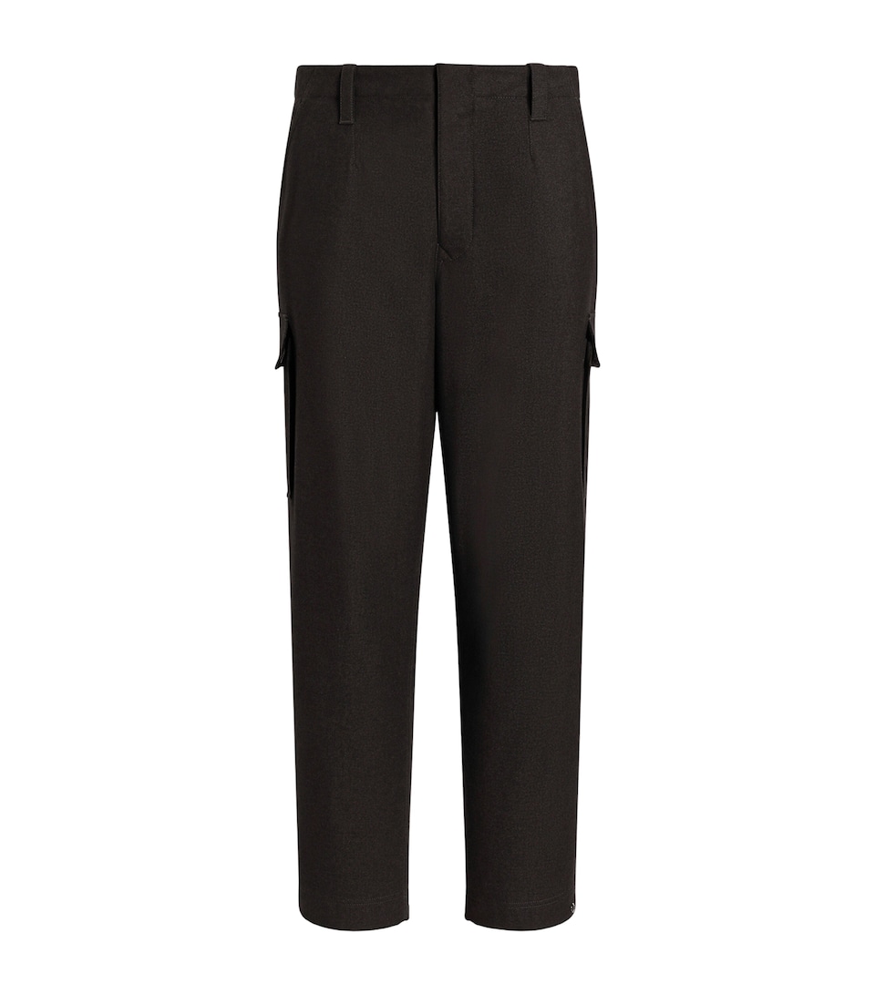 Wool-Blend Cargo Trousers