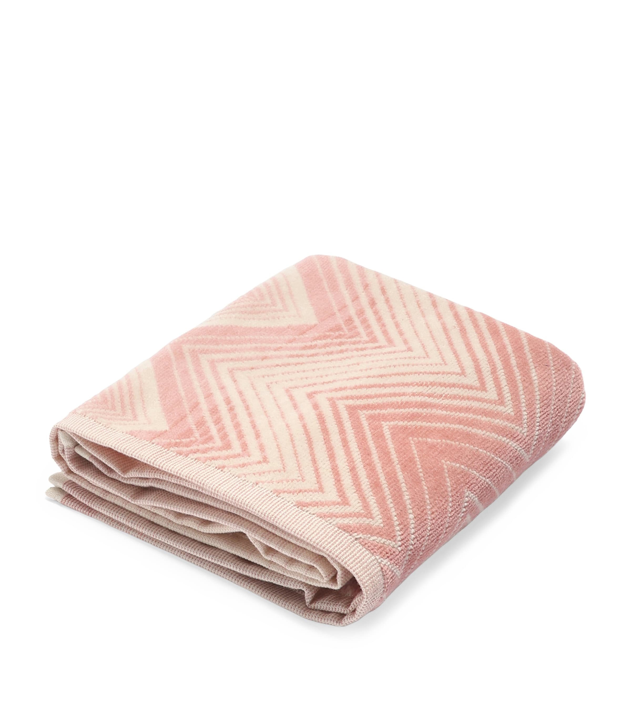 Missoni Home Marea Bath Mat (70cm x 160cm) Pink/white