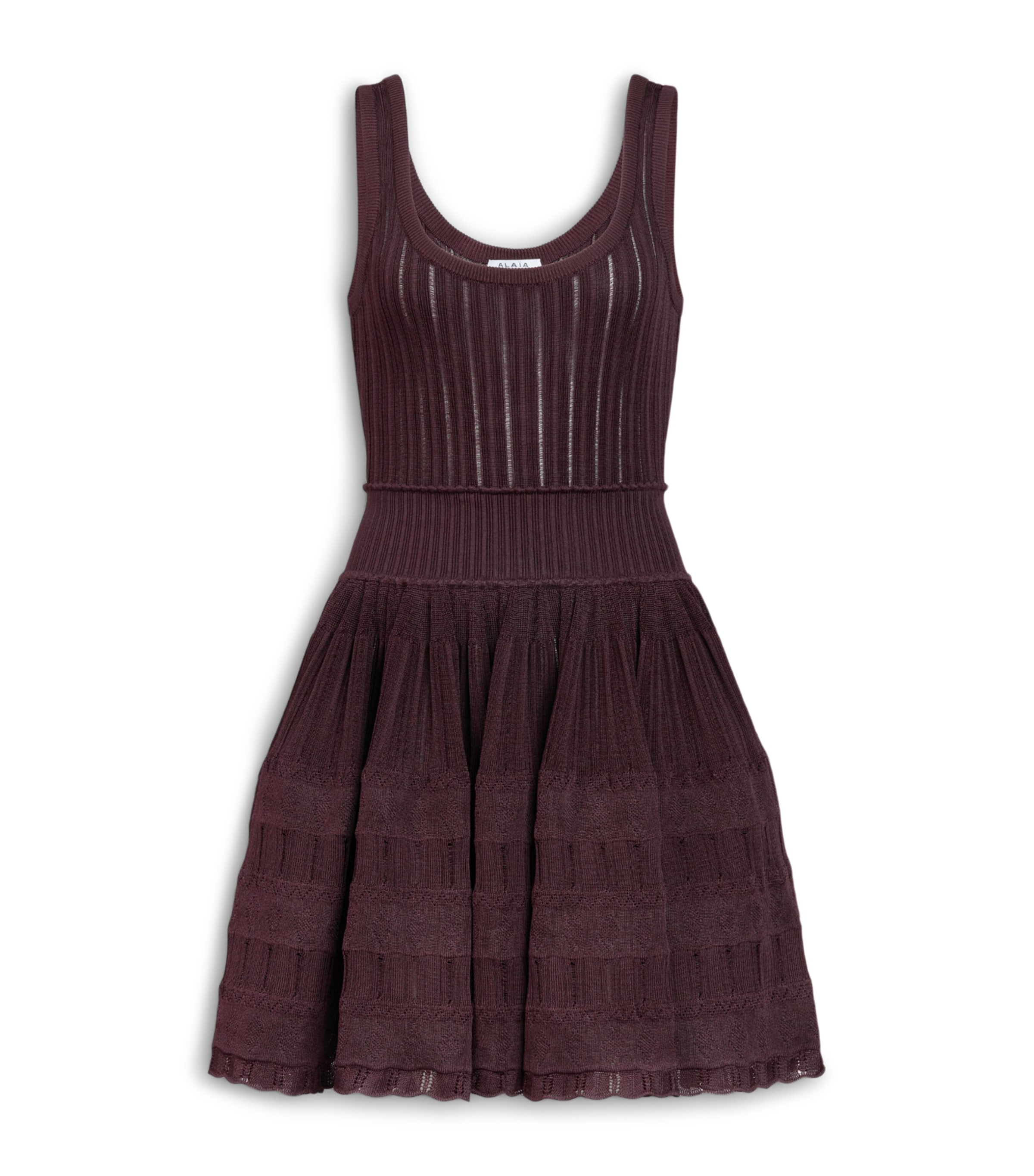 Alaïa Womens Crinoline Mini Dress Bordeaux