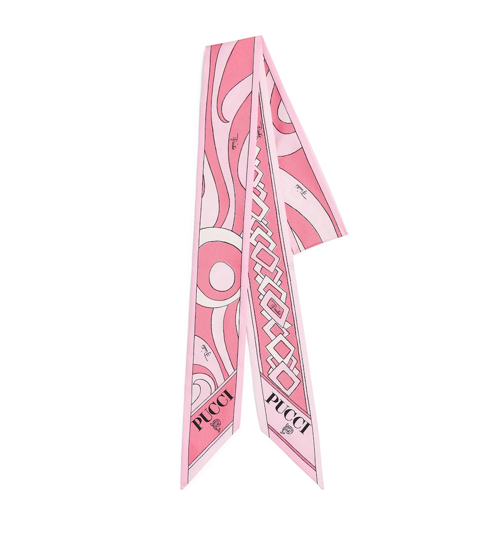 PUCCI Silk Twill Iride Scarf Pink