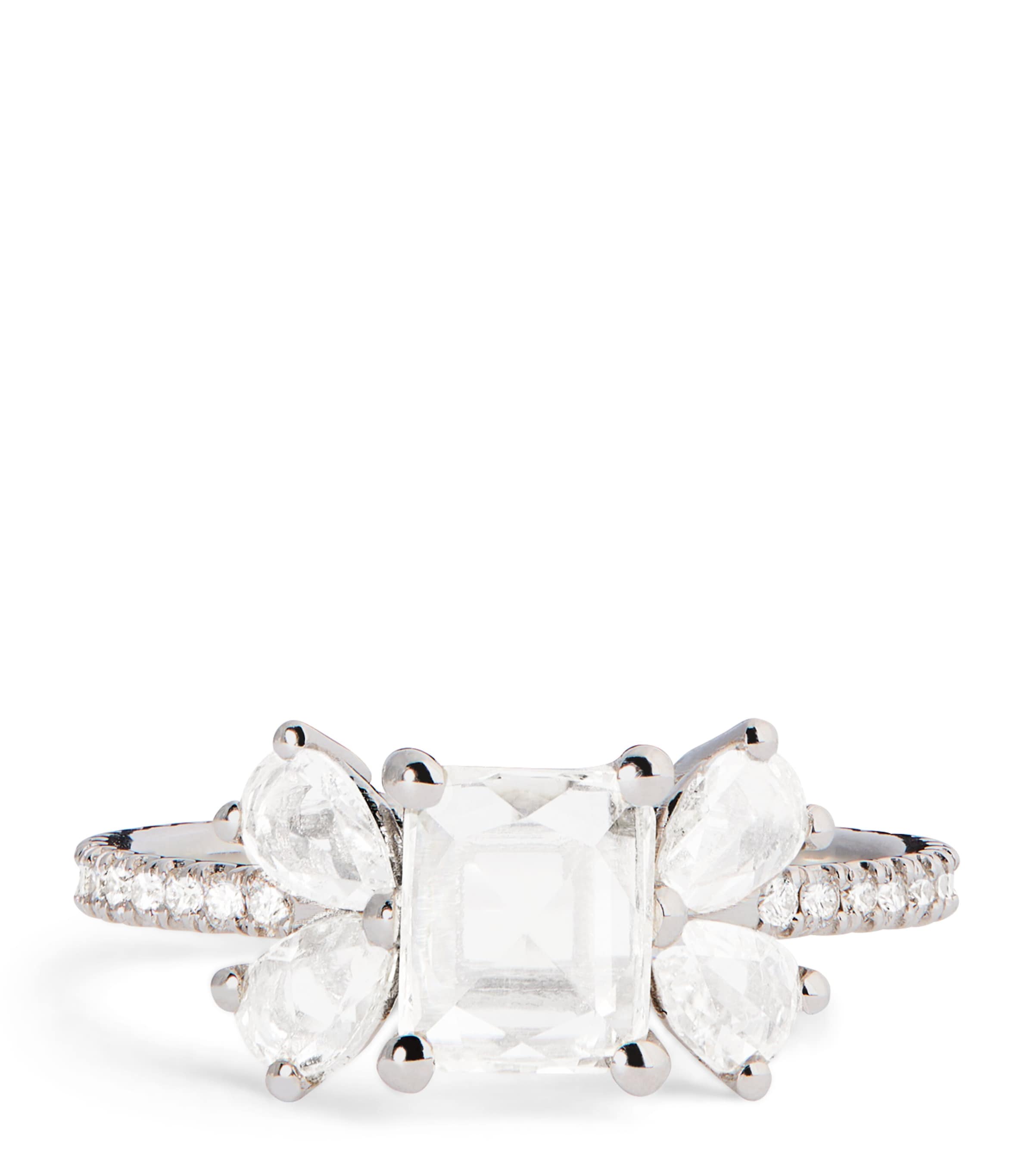 White Gold and Diamond One of a Kind Butterfly Ring