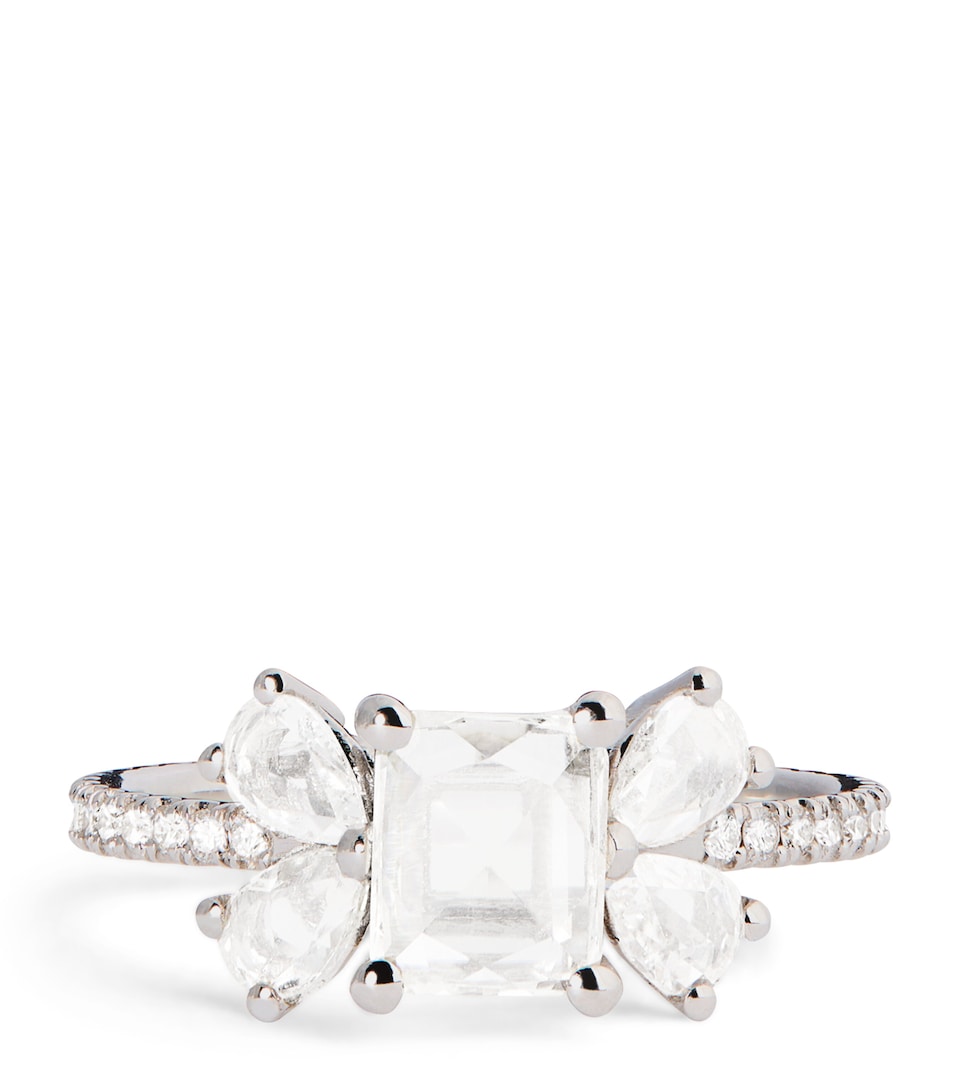 White Gold and Diamond One of a Kind Butterfly Ring