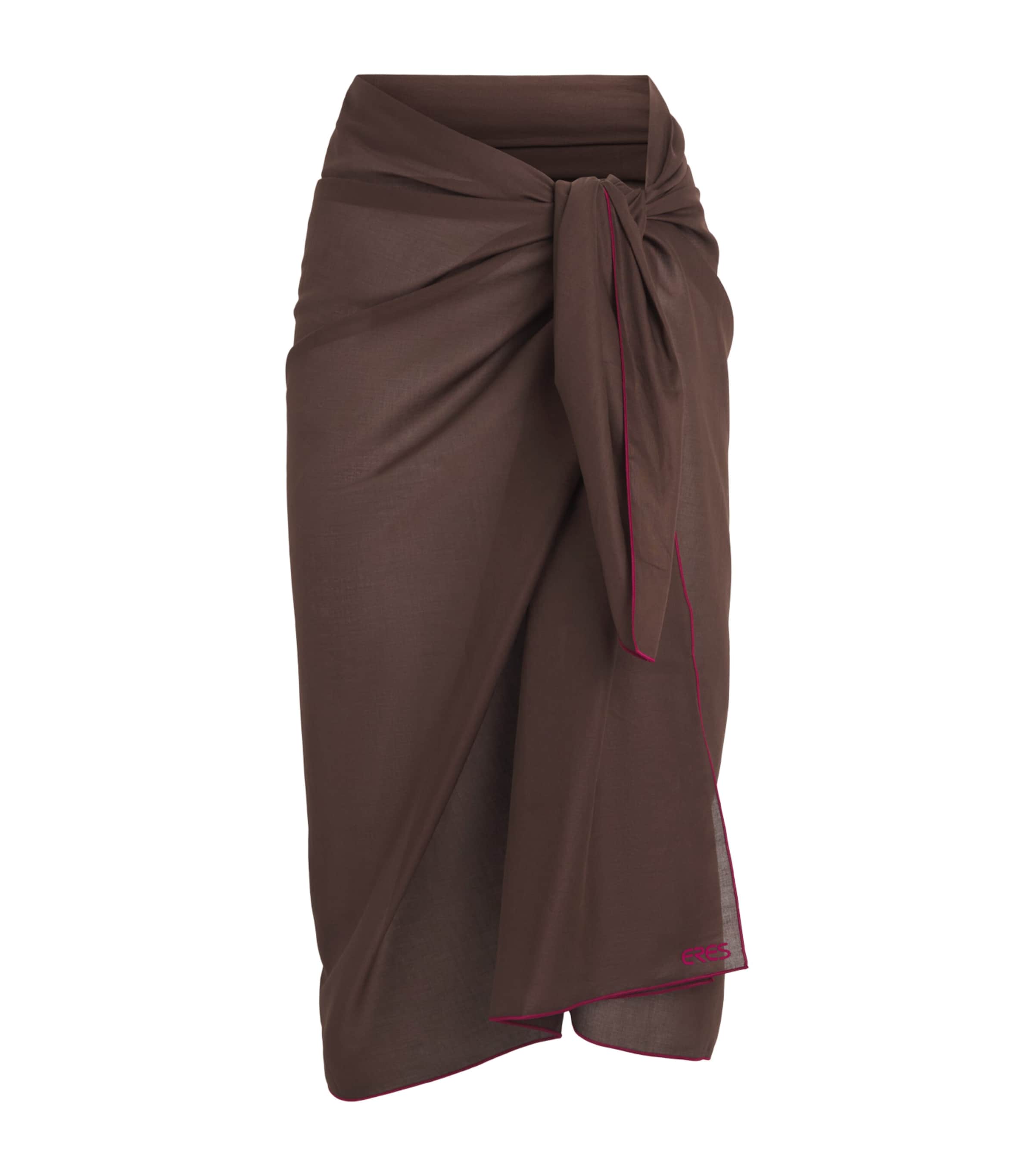 Eres Womens Cotton Voile Cabine Pareo Chocolat Noir
