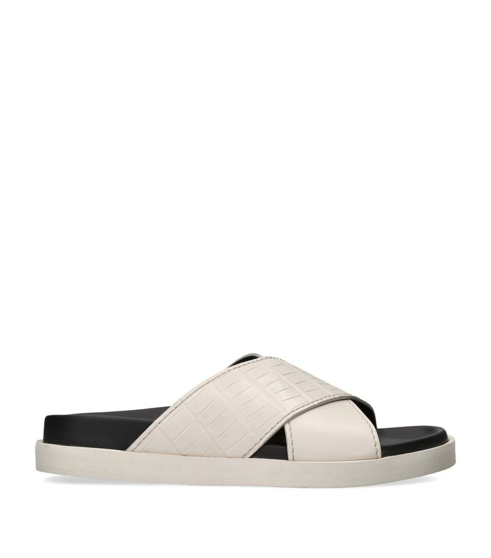 Crocodile Leather Panarea Slides