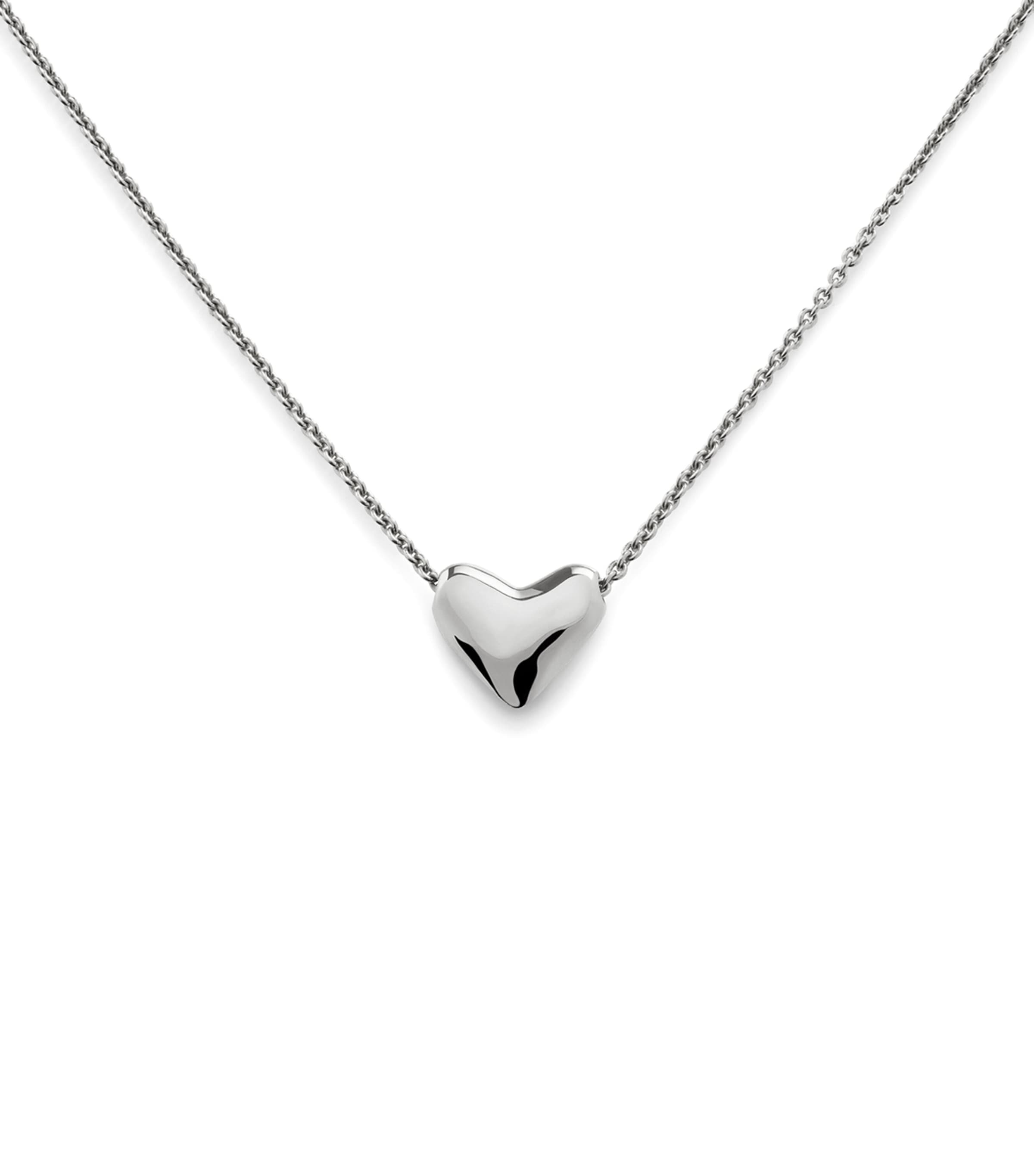 Monica Vinader Sterling Silver Heart Necklace Sterling Silver
