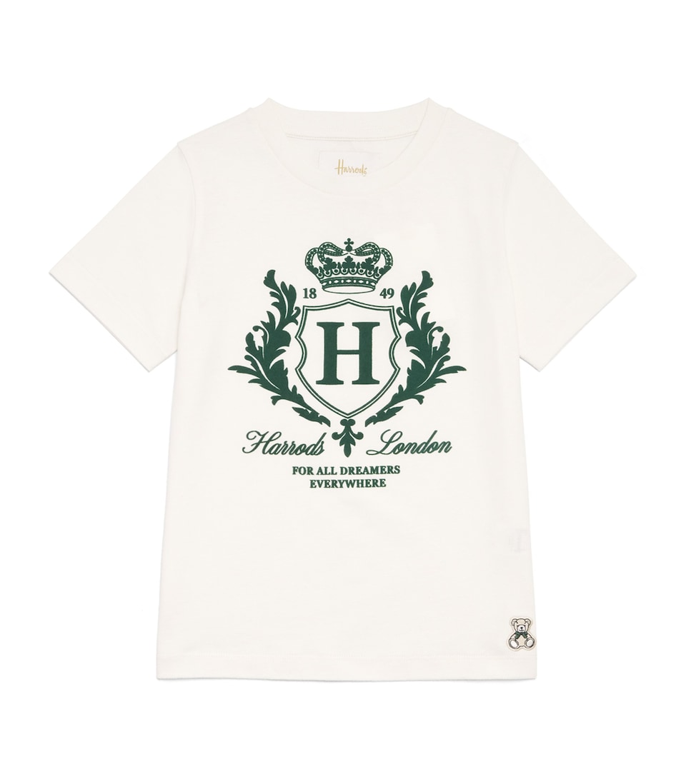 Harrods Cotton Logo T-Shirt (2-8 Years) Ivory
