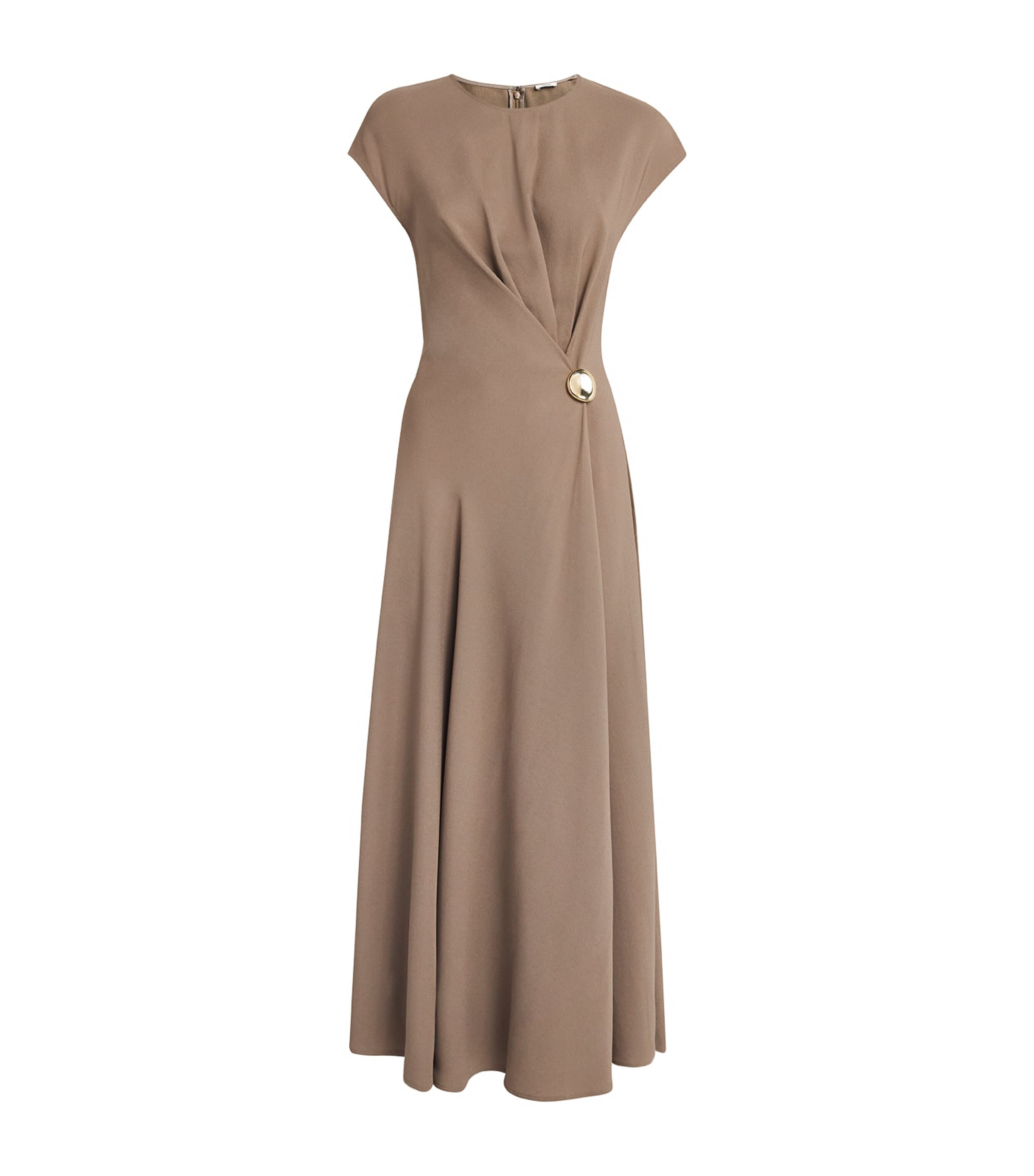 Joseph Womens Crepe Taipan Maxi Dress Sable