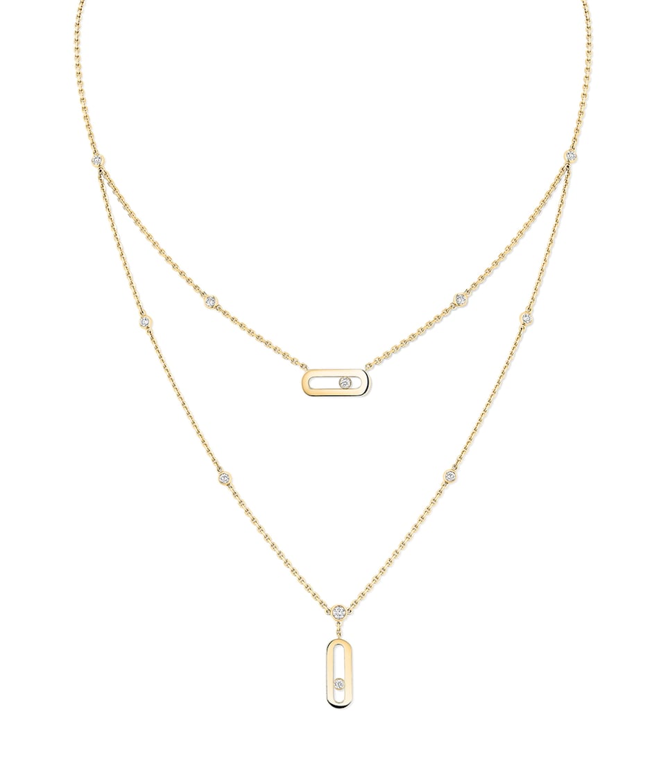 Move Uno Yellow Gold and Diamond Necklace (0.30ct)