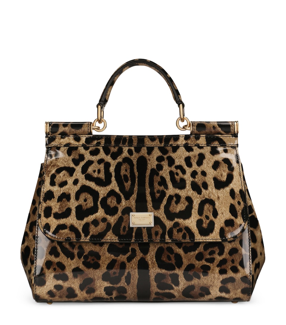 KIM DOLCE&GABBANA Medium Leopard Print Sicily Bag