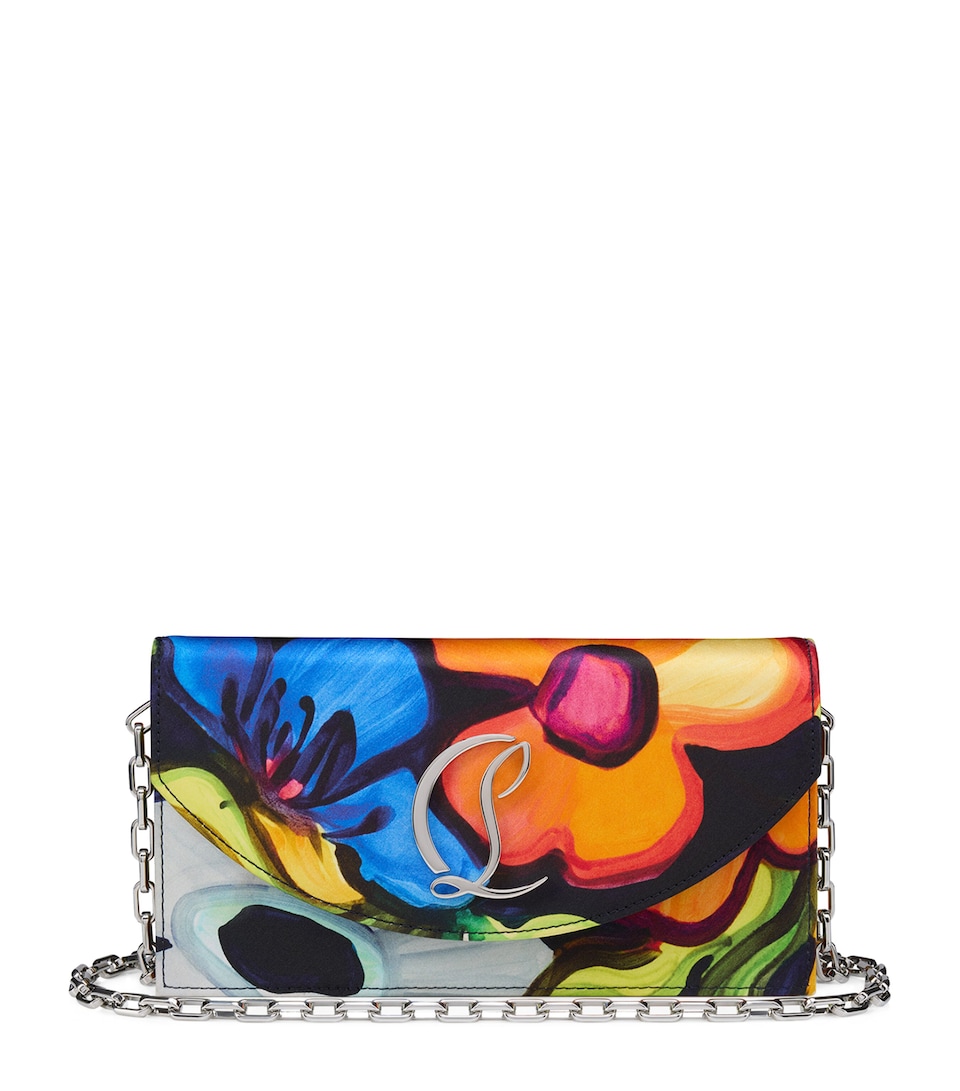 Loubi54 Satin Printed Clutch Bag