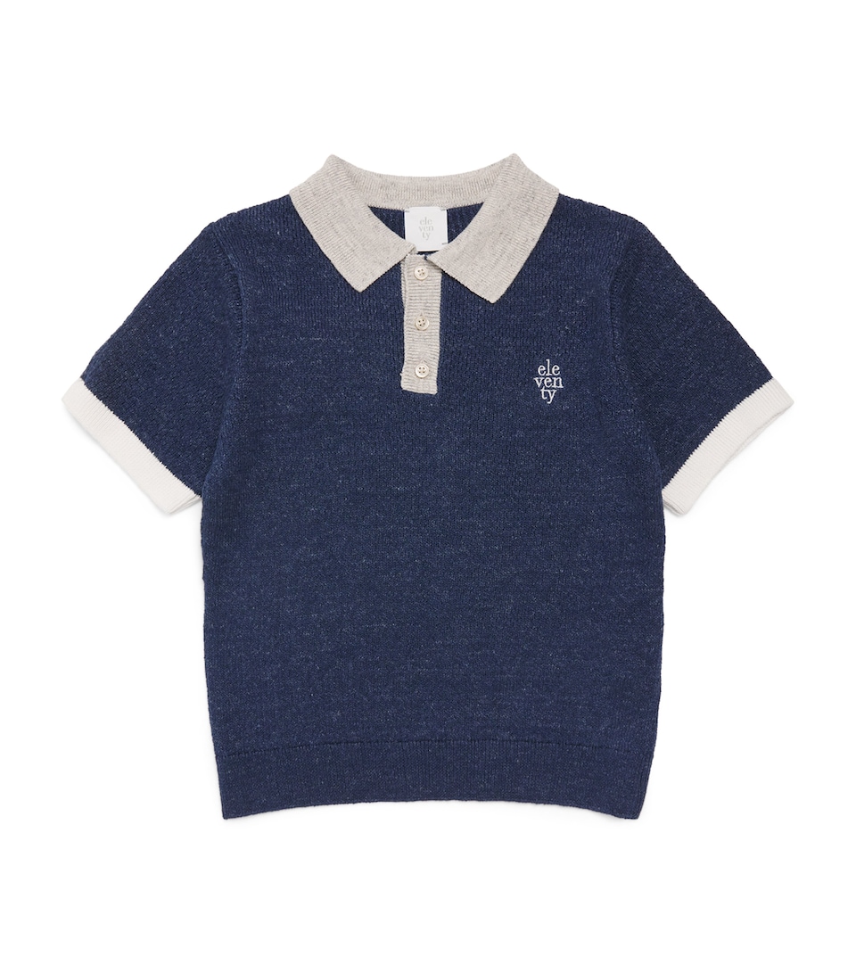 Linen-Cotton Polo Sweater (2-16 Years)