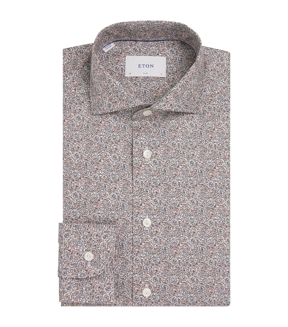 Signature Twill Floral Slim Shirt