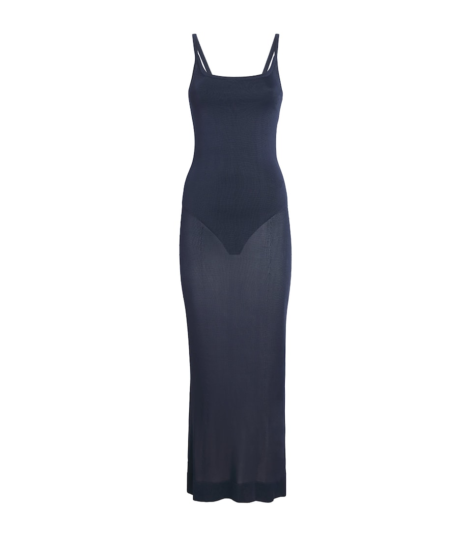 Jacquemus Womens Nodo Midi Dress Dark Navy