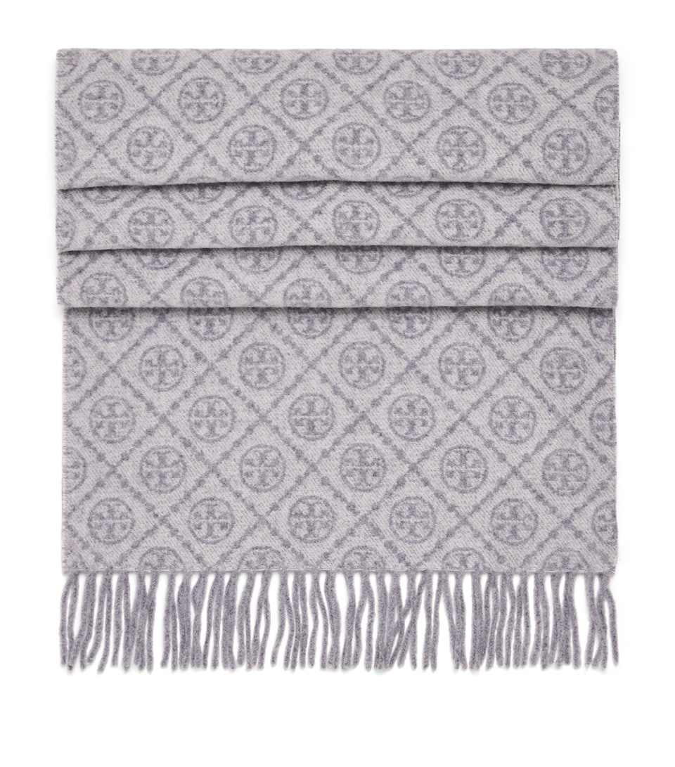 Wool-Cashmere Monogram Scarf