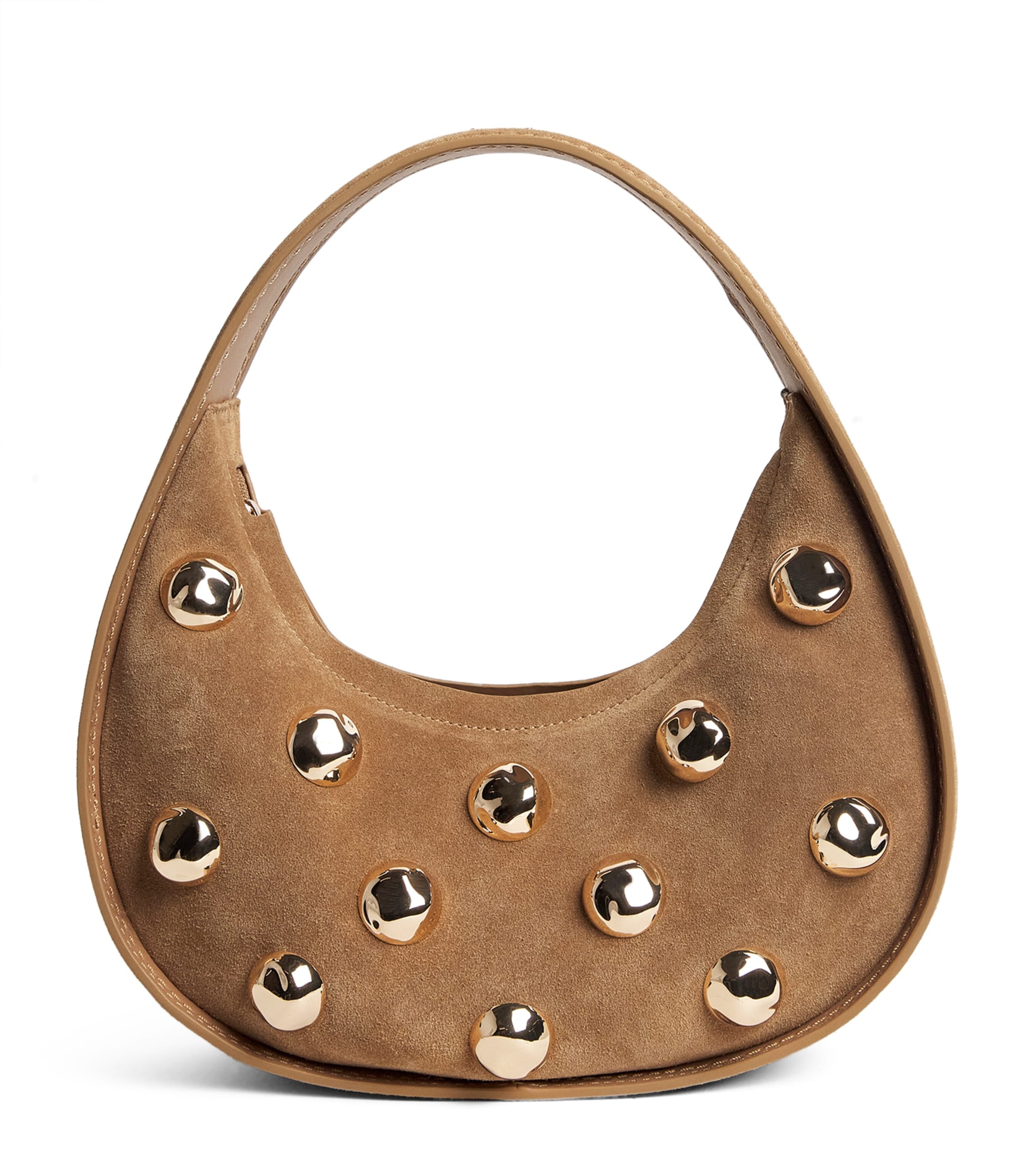 Suede Embellished Finn Shoulder Bag