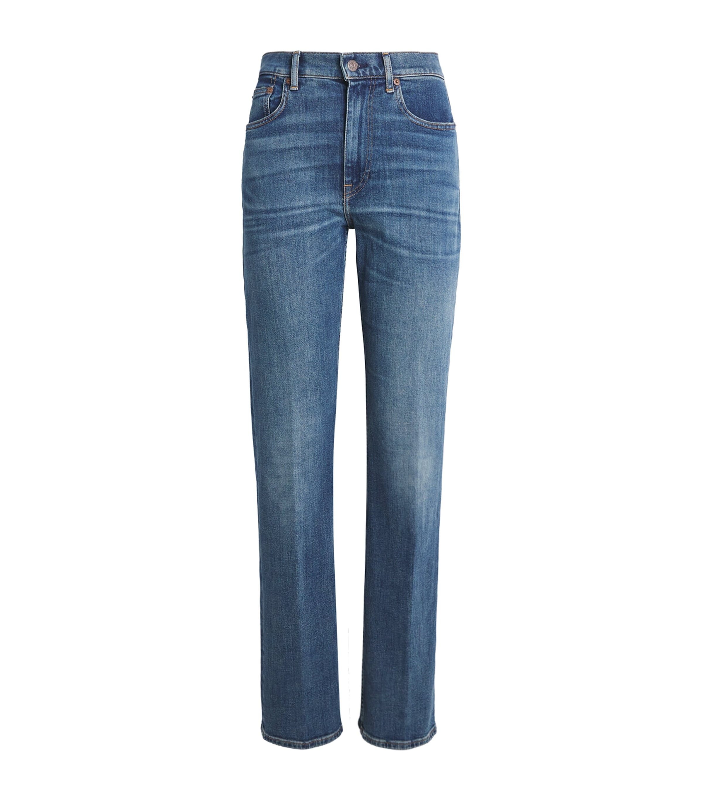 Polo Ralph Lauren Womens High-Rise Straight Jeans Telesto Wash