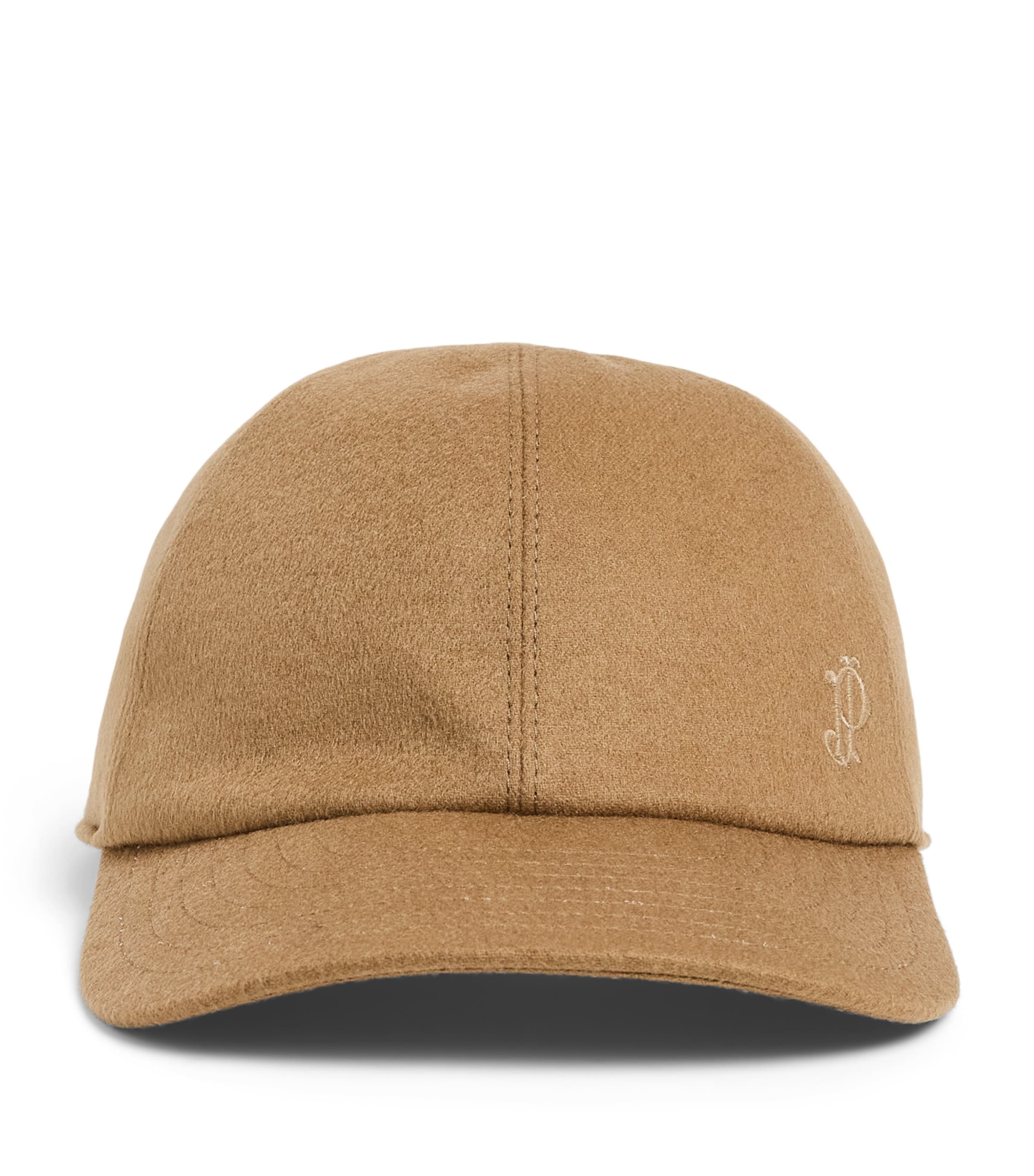 Purdey Cashmere Embroidered Baseball Cap Cam