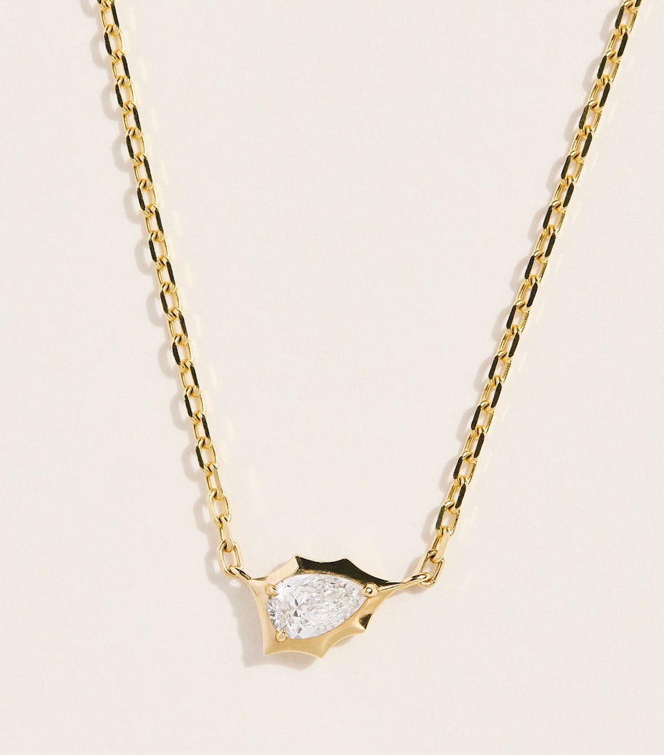 Jade Trau Small Yellow Gold and Diamond Envoy Alchemy Necklace Yellow Gold