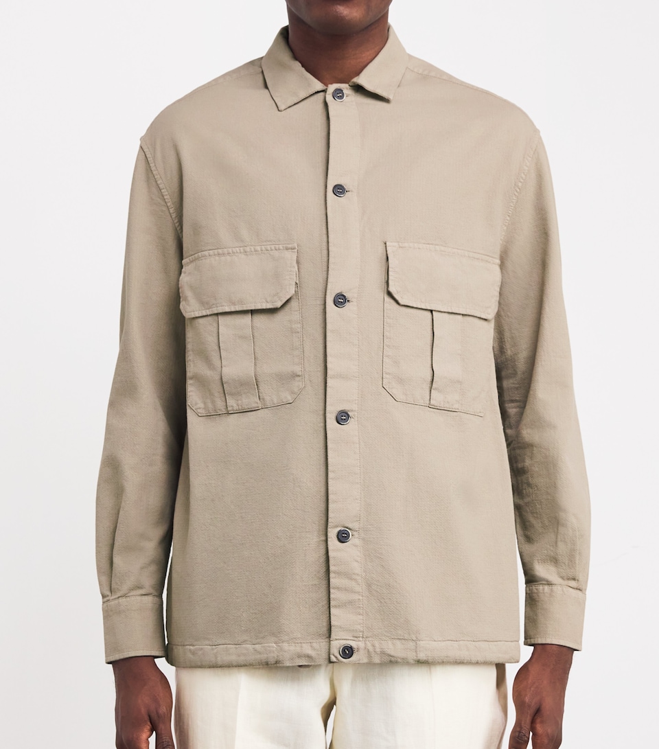 Cotton Drawstring Overshirt