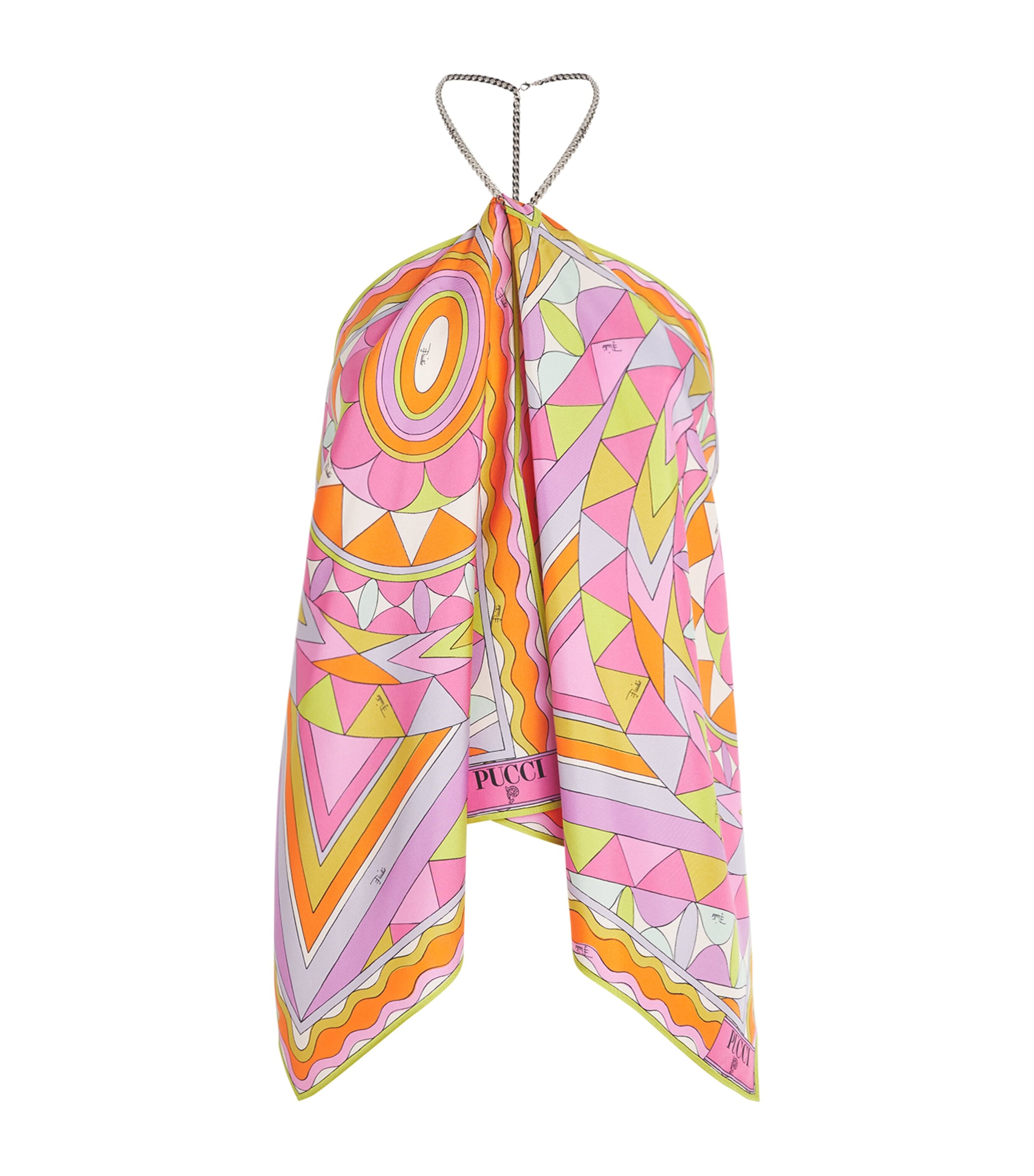 PUCCI Womens Silk Halterneck Top