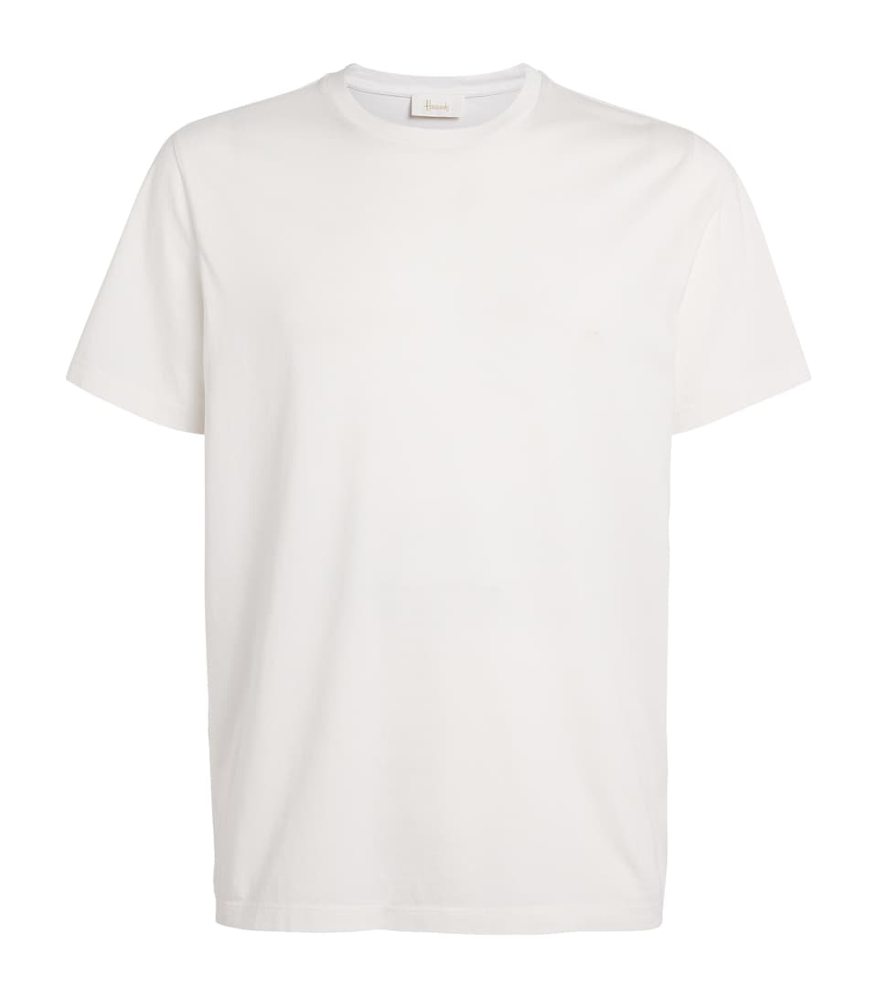Harrods Mens Cotton T-Shirt White