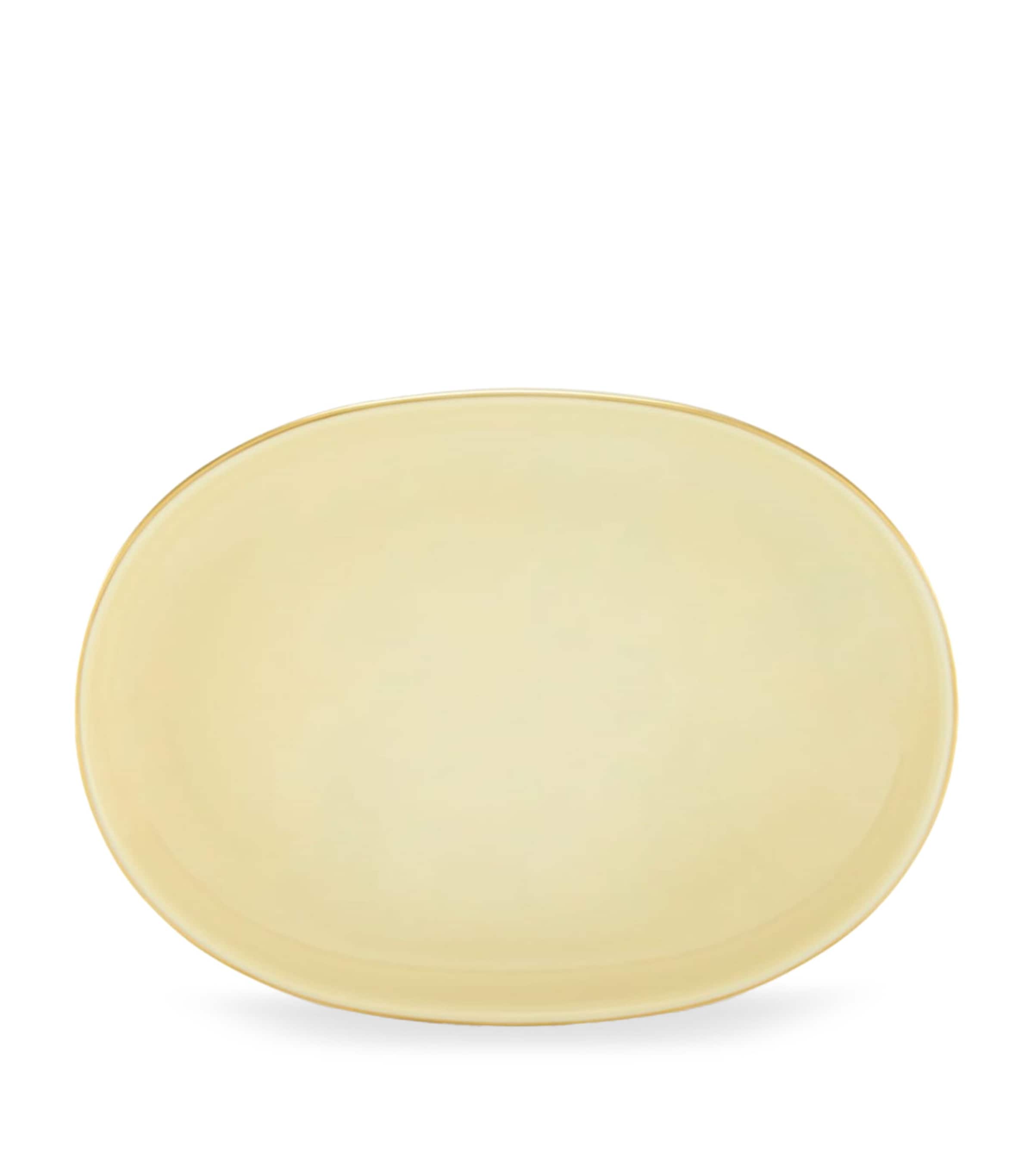 Porcelain Colonna Diva Giallo Pickle Dish (21.5cm)