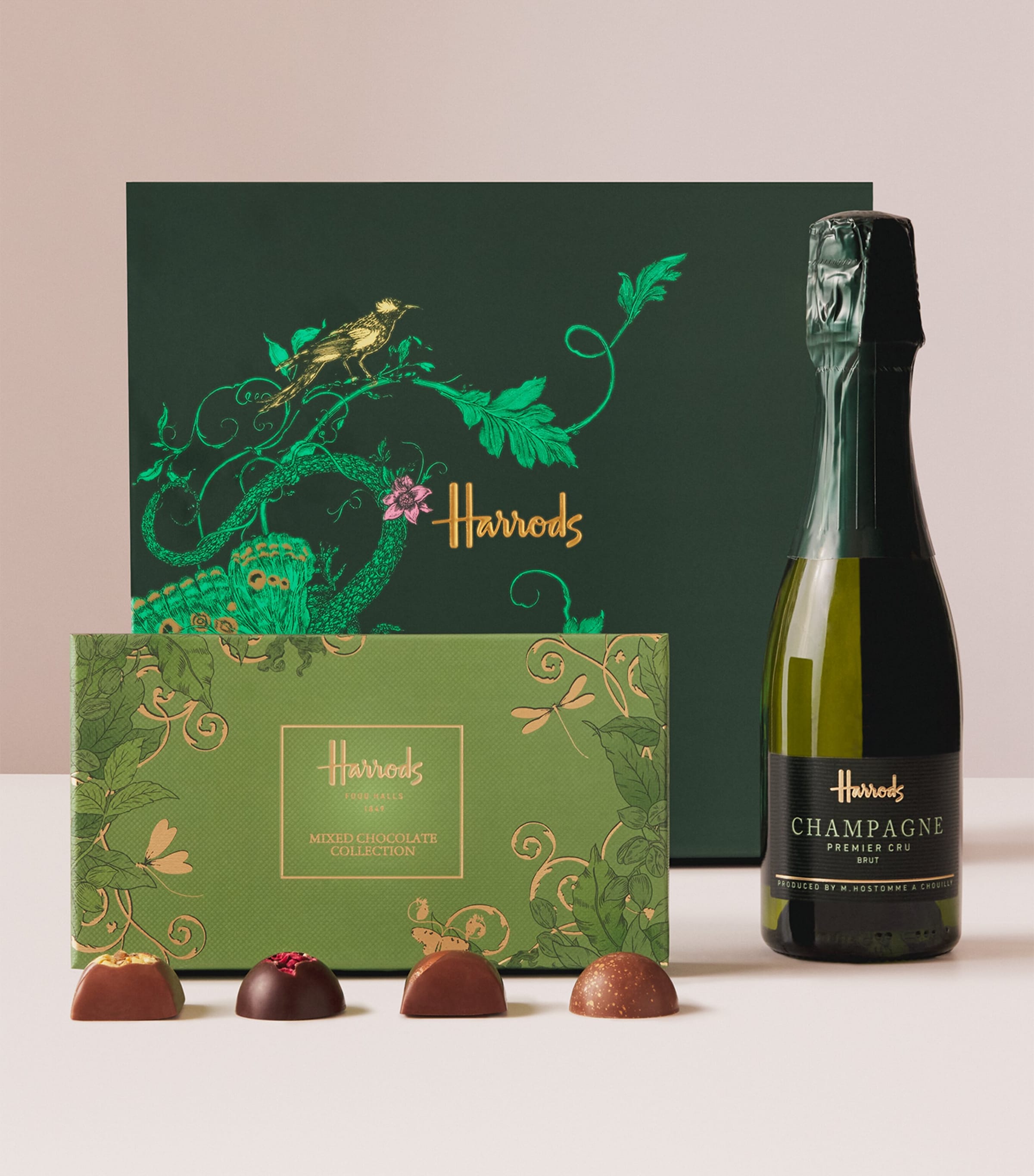 Harrods The Mini Champagne and Chocolates Gift Box