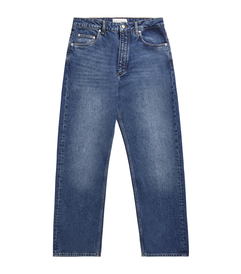 Studio Nicholson Mens Riso Straight Jeans Worn Wash Indigo
