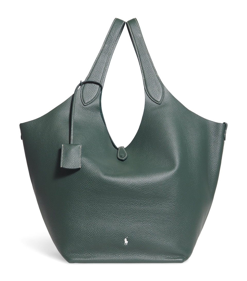 Large Leather Polo Play Tote Bag