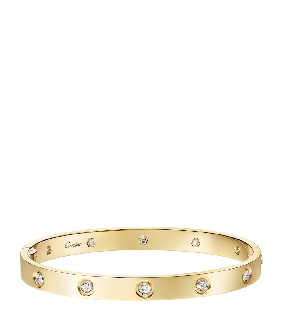 Yellow Gold and Diamond LOVE Bracelet