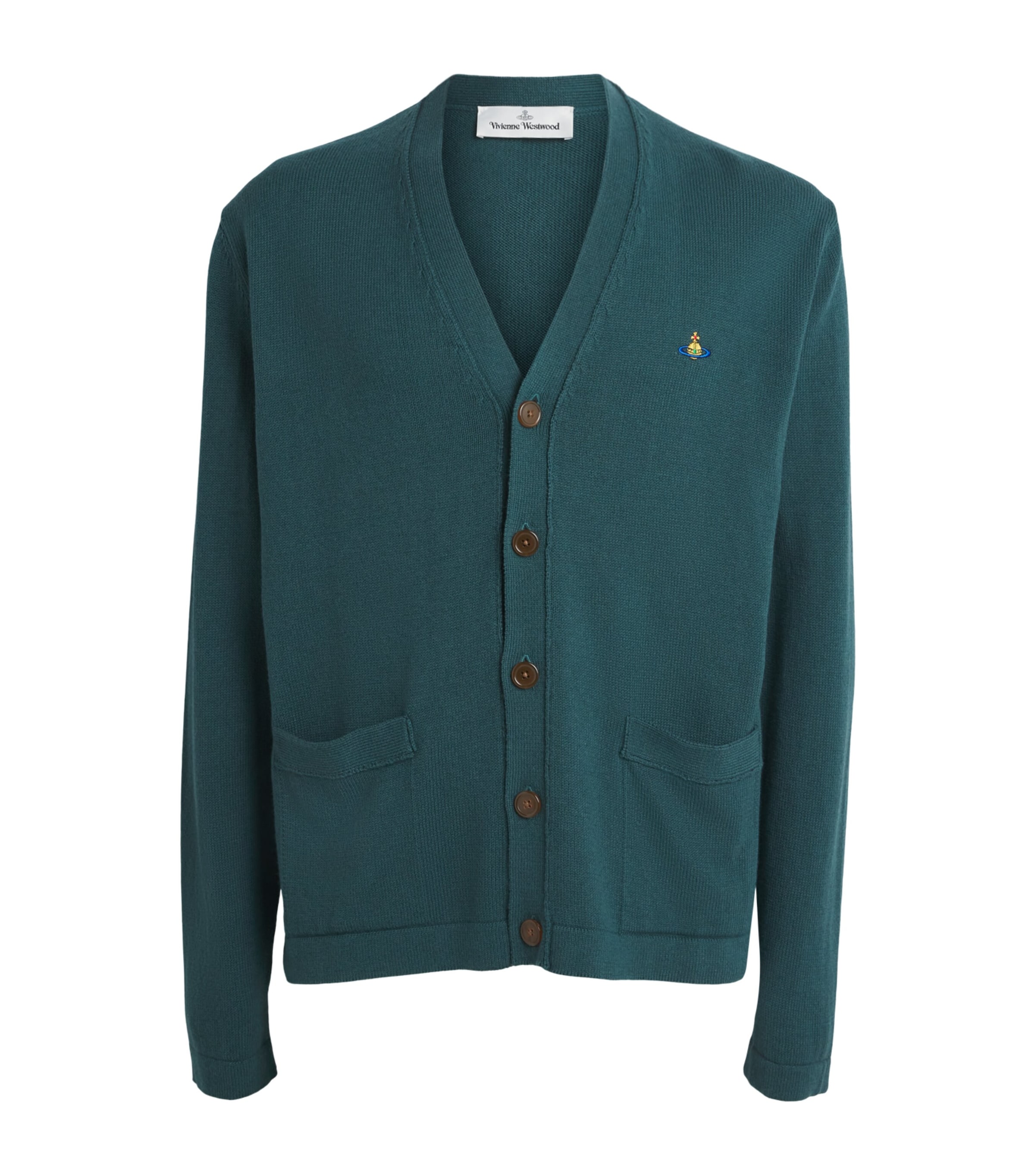 Vivienne Westwood Mens Wool-Cashmere Alex Cardigan Woodland