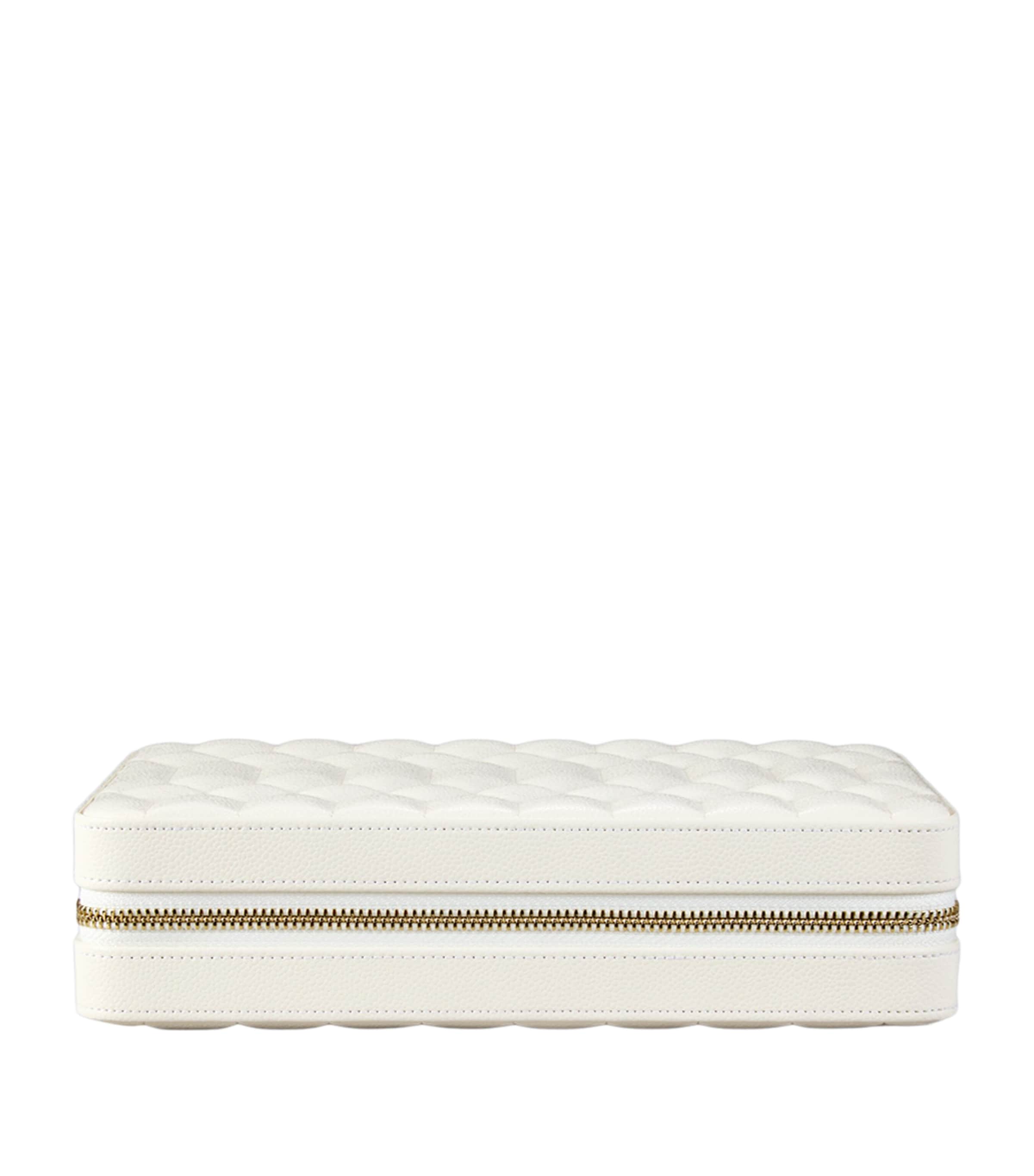 WOLF Large Lauren Travel Jewellery Case Ivory
