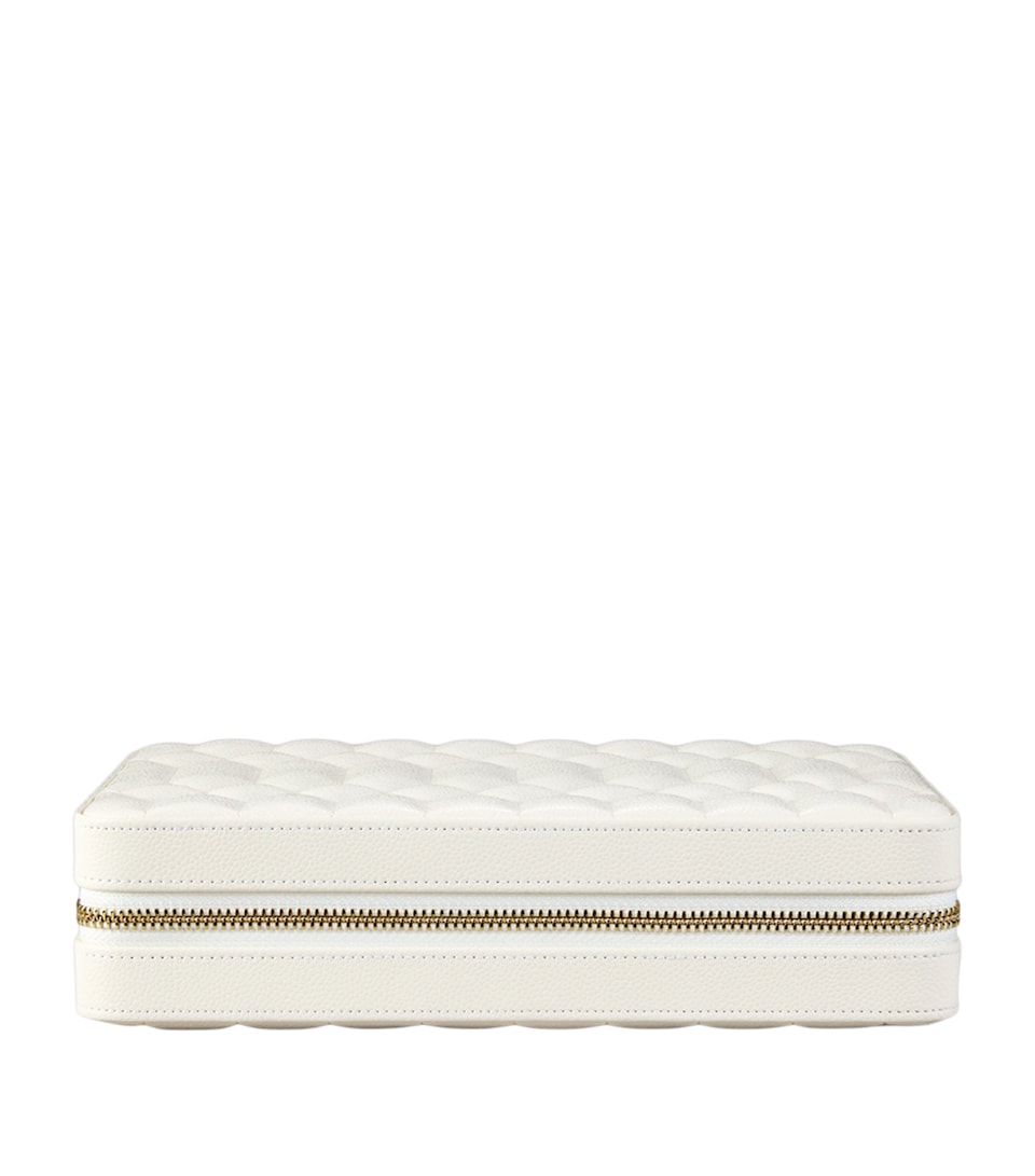 WOLF Large Lauren Travel Jewellery Case Ivory
