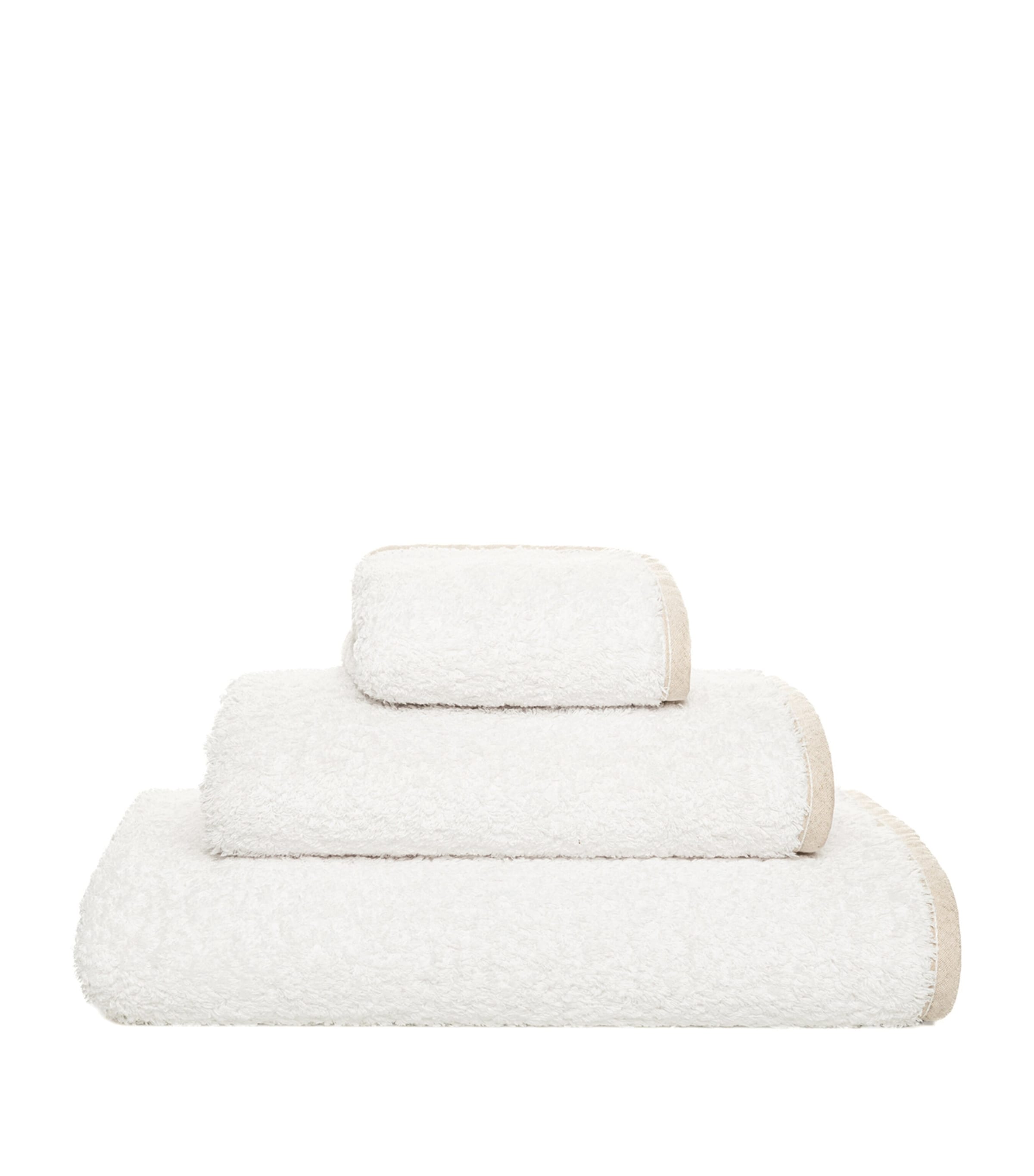 GRACCIOZA Egyptian Cotton Portobello Hand Towel (50cm x 100cm) Snow/fog