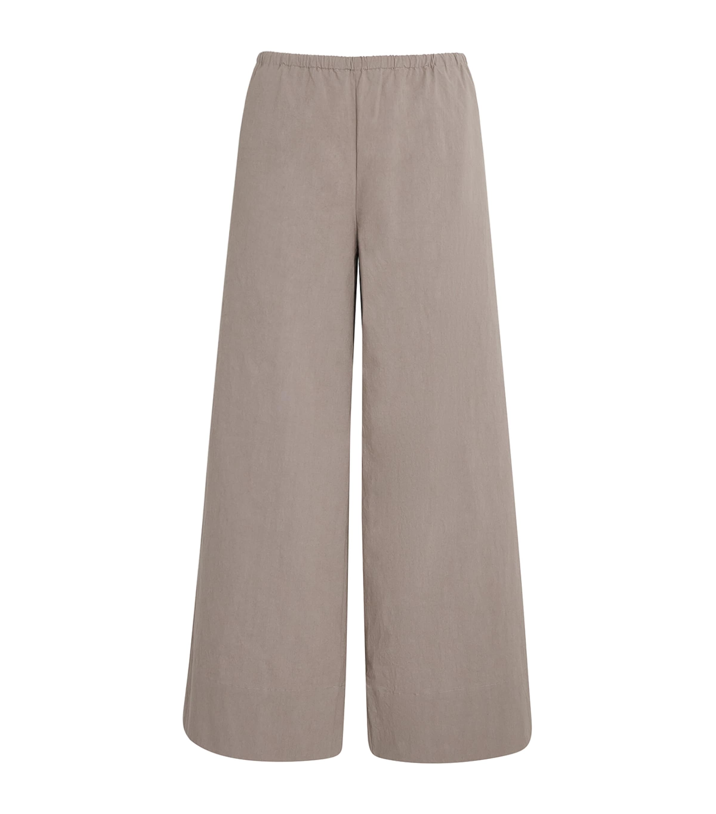 St. Agni Womens Stretch-Organic Cotton Drawstring Trousers Grey Stone