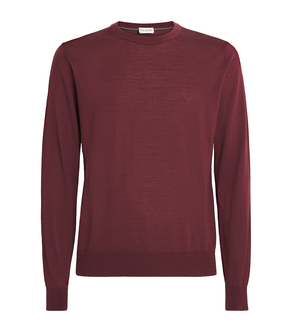 Pal Zileri Mens Wool Sweater Bordeaux