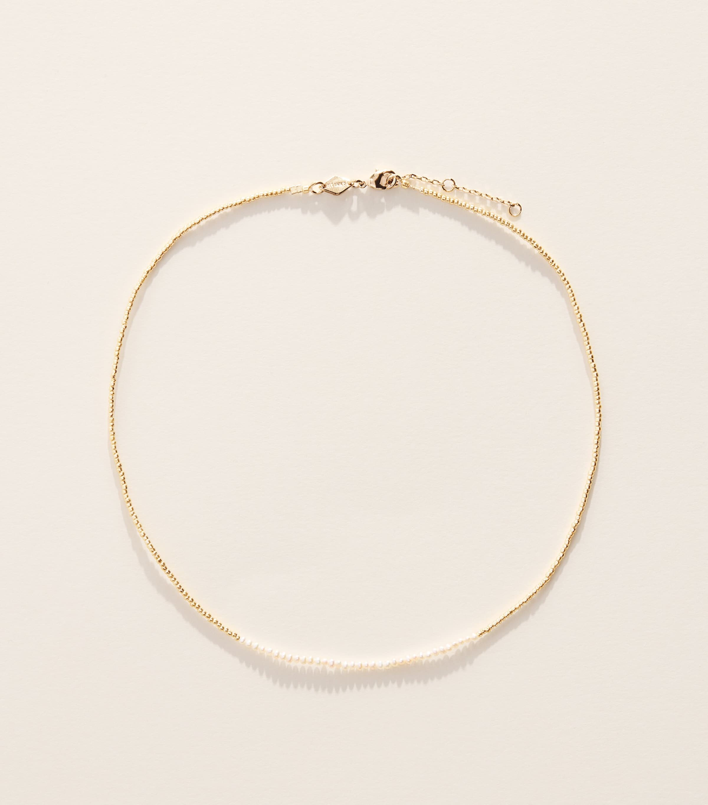 Anni Lu Gold-Plated Slim Pearly Necklace Gold