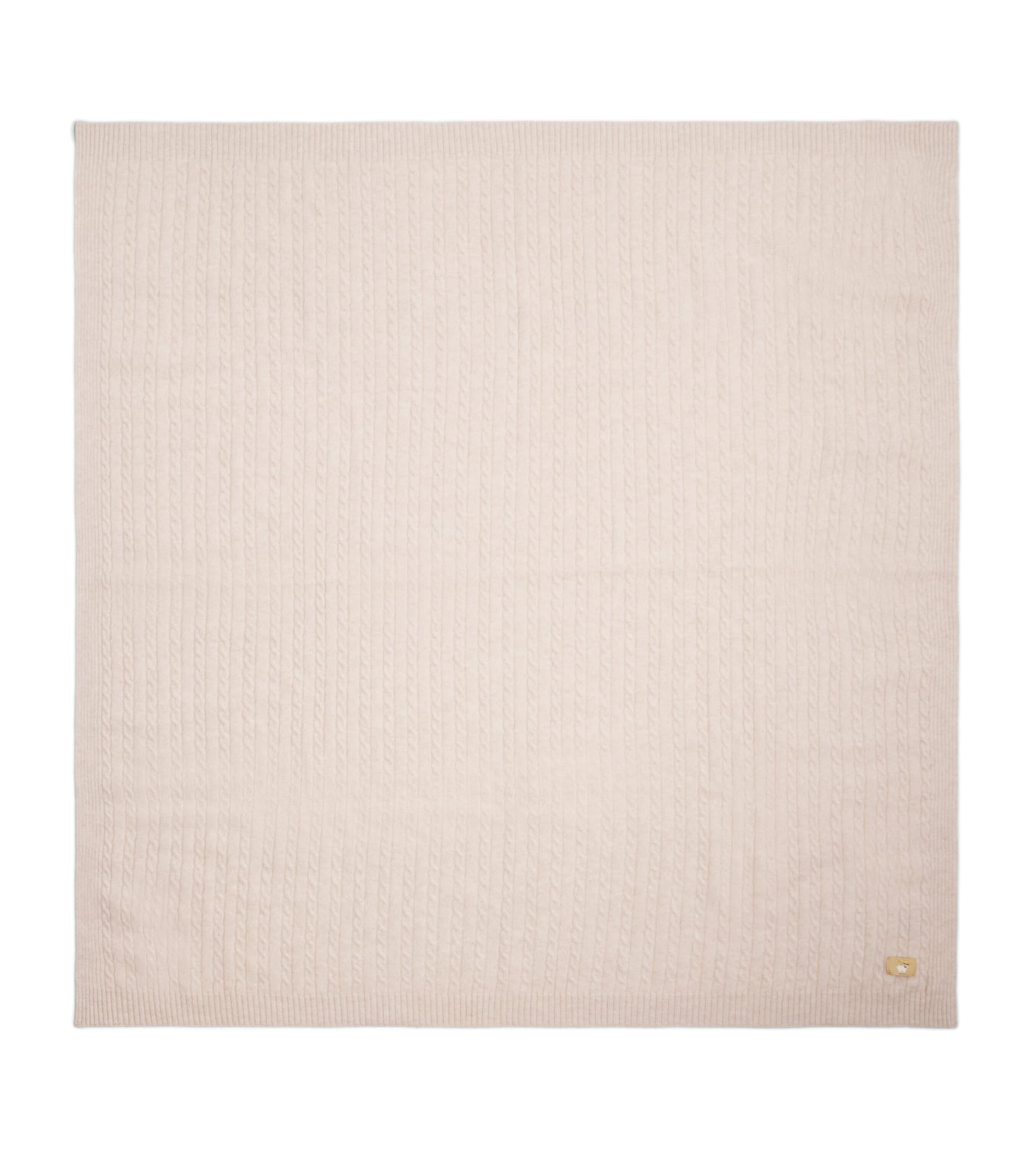 Purebaby Cashmere Cable-Knit Blanket Cmlme Camel Melange