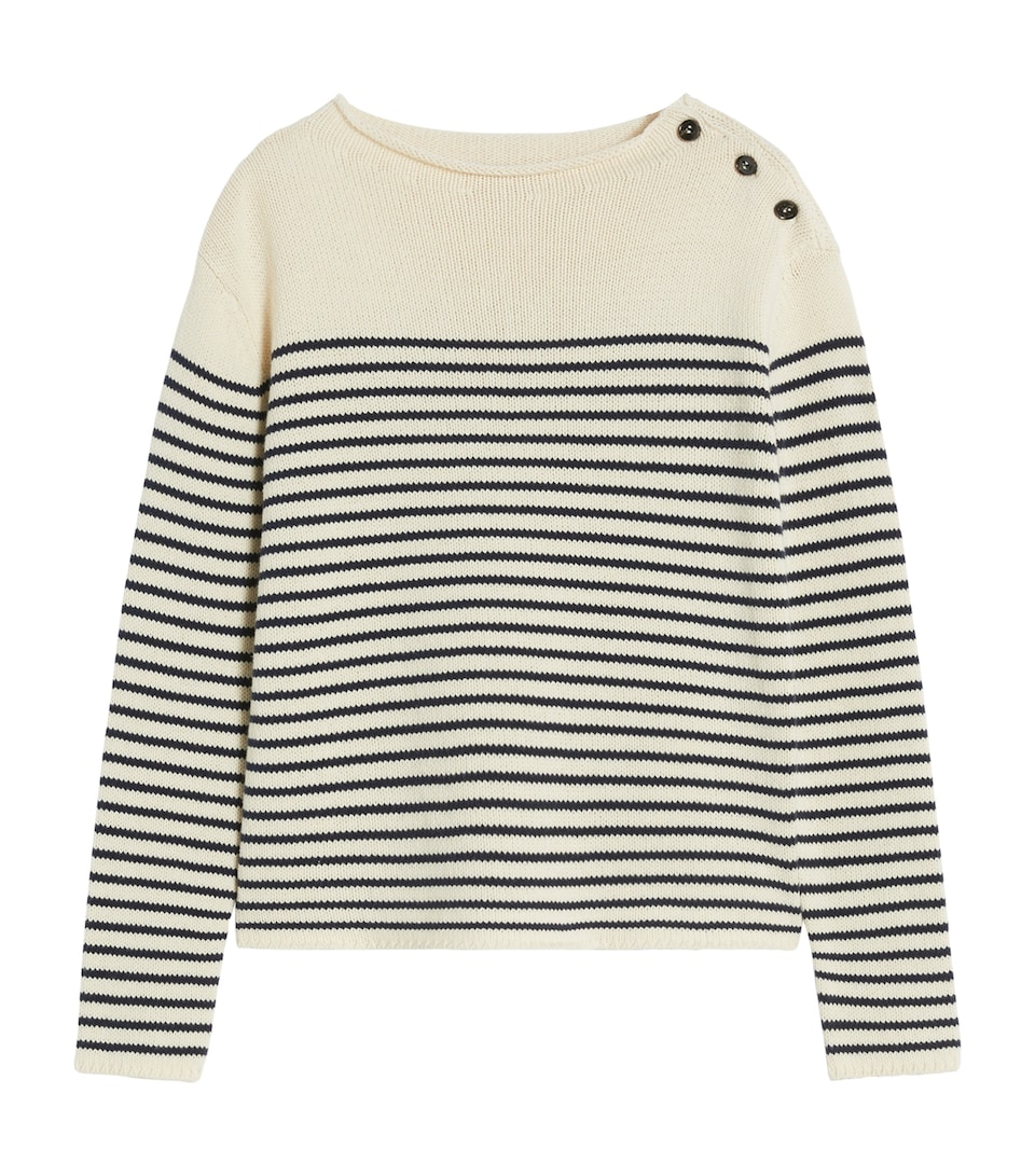 Cotton-Blend Stripe Sweater