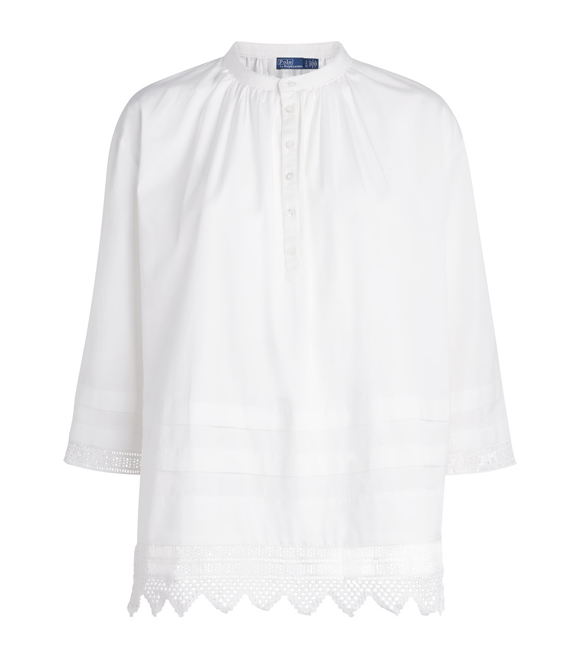 Polo Ralph Lauren Womens Cotton Round-Neck Shirt White