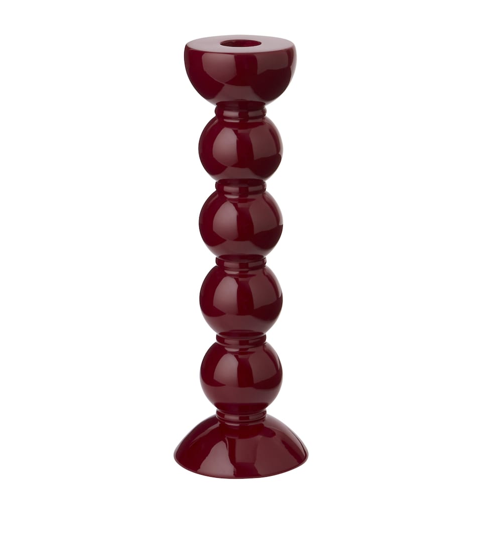 Addison Ross Tall Bobbin Candlestick Holder (24cm) Red