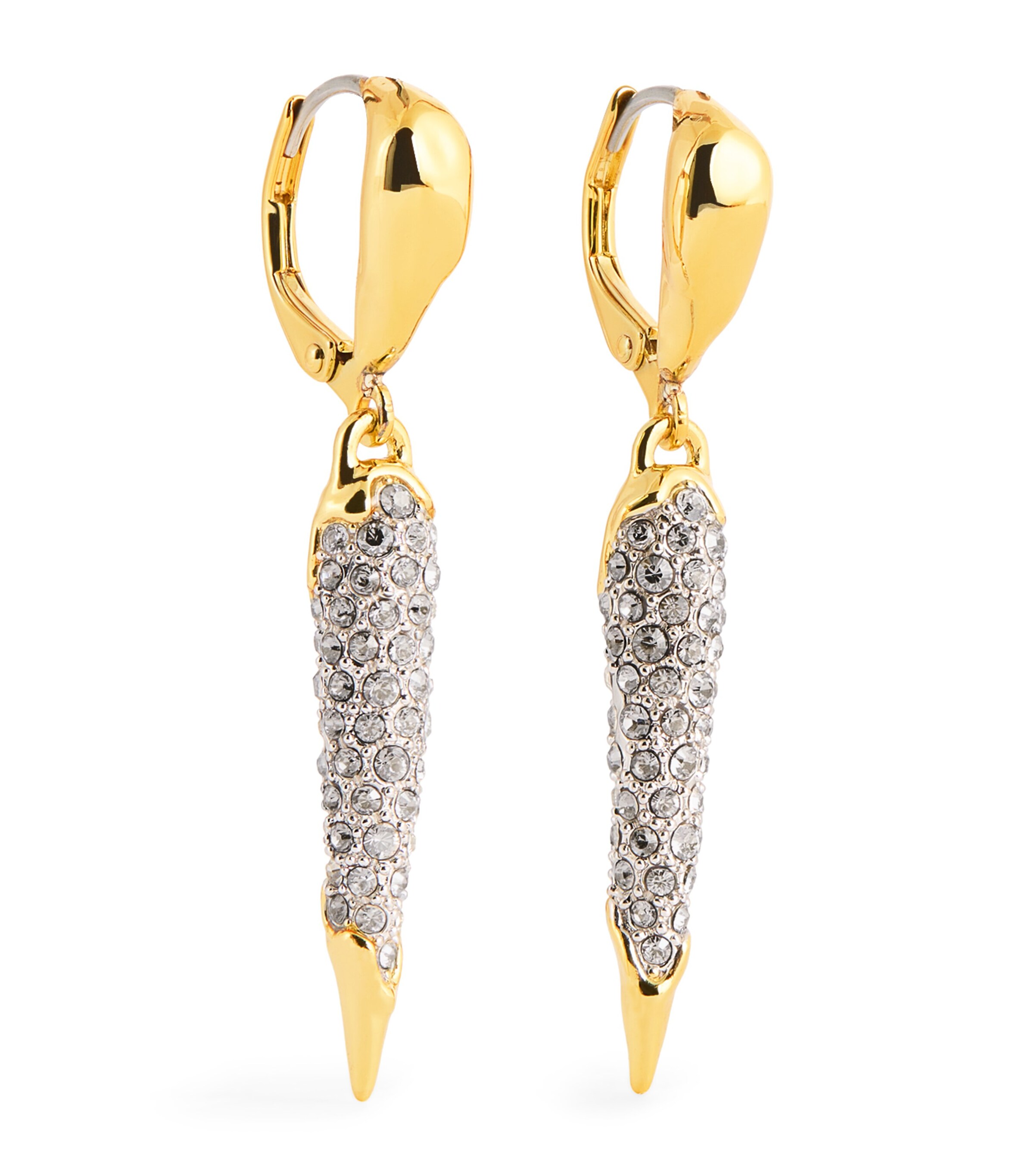 Gold-Plated Solanales Dewdrop Spear Earrings