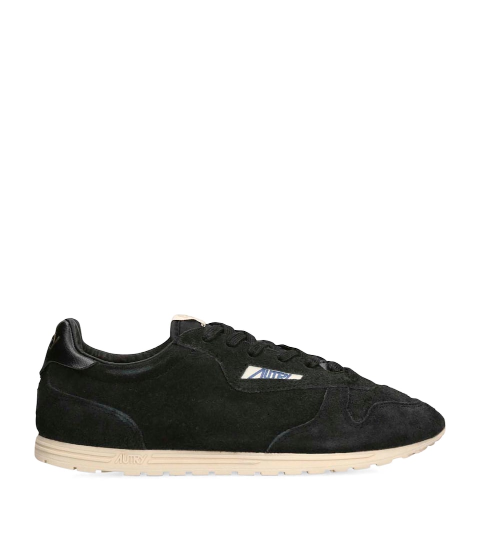 Autry Suede Windspin Low-Top Sneakers Black