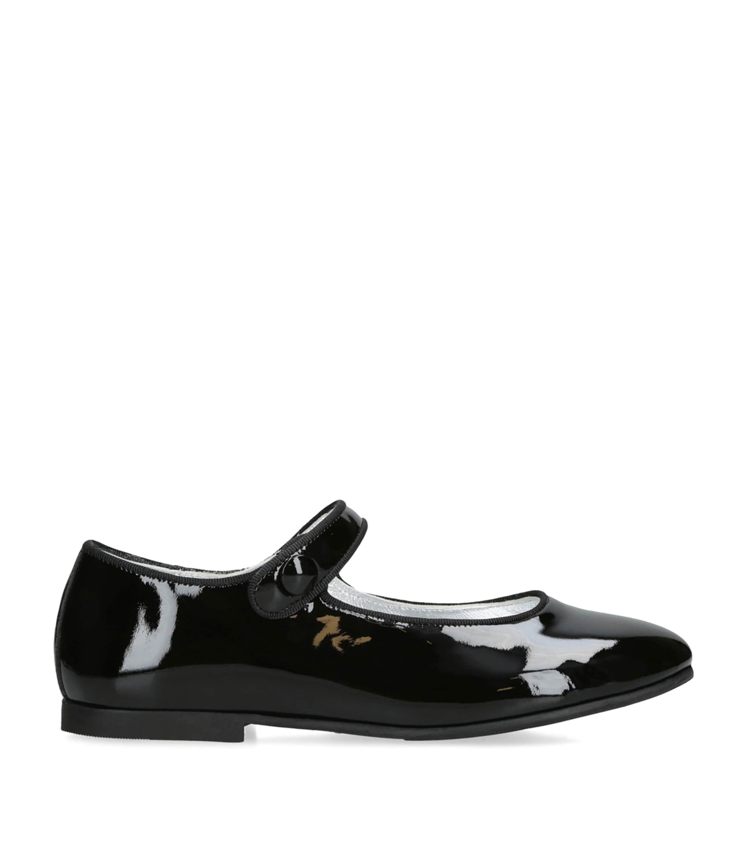 papouelli Patent Leather Angelica Mary Janes Black