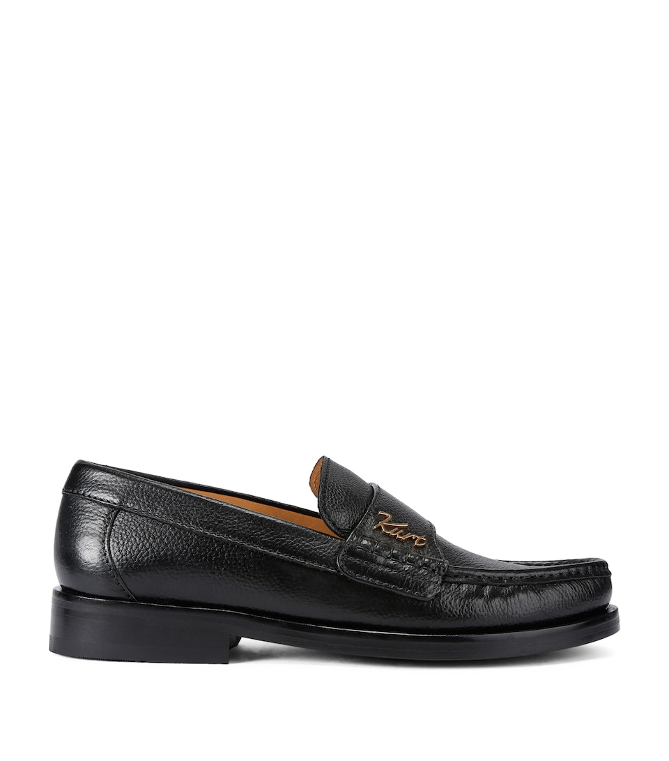 Kurt Geiger London Leather Limehouse Loafers Black